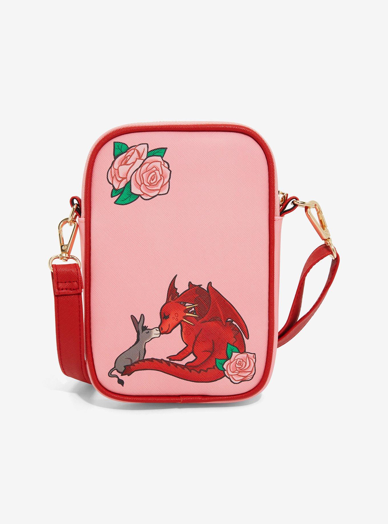 Shrek Donkey & Dragon Floral Crossbody Bag - BoxLunch Exclusive, , alternate