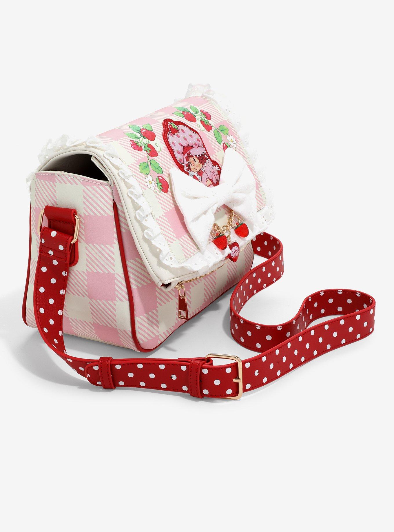 Strawberry Shortcake Gingham Bow Crossbody Bag &mdash; BoxLunch Exclusive, , alternate