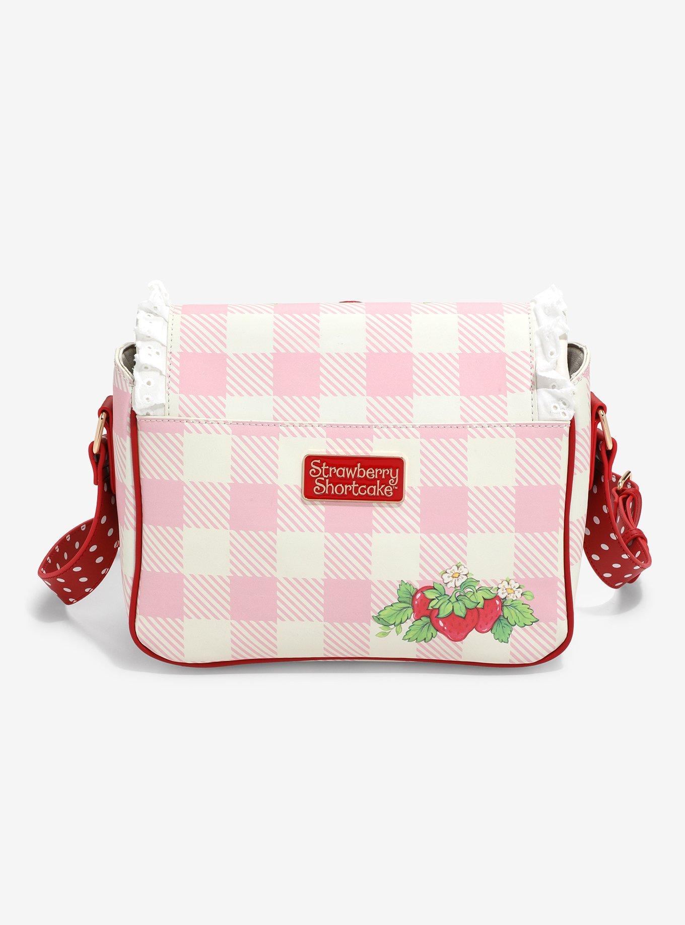 Strawberry Shortcake Gingham Bow Crossbody Bag — BoxLunch Exclusive, , alternate