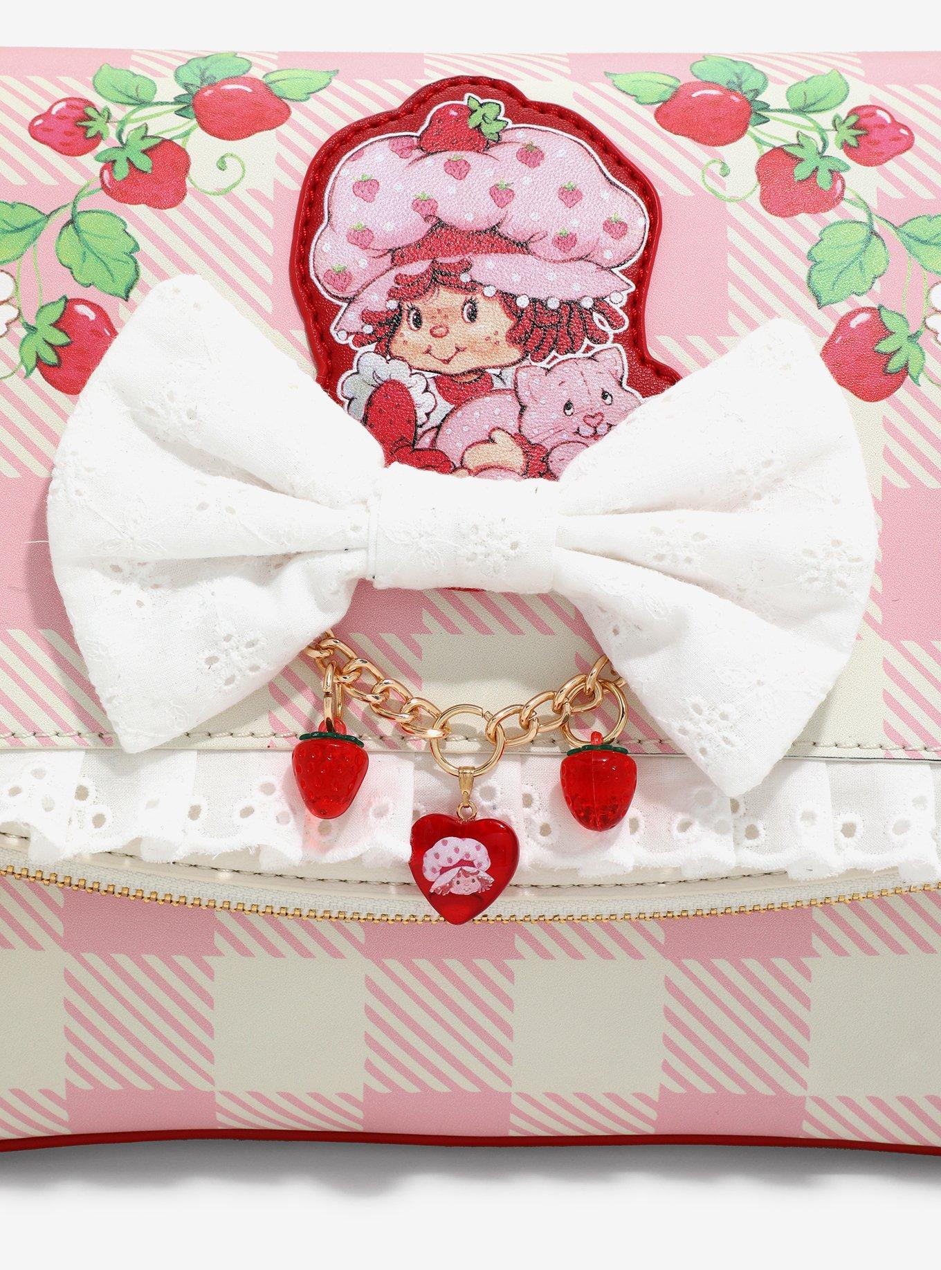 Strawberry Shortcake Gingham Bow Crossbody Bag &mdash; BoxLunch Exclusive, , alternate