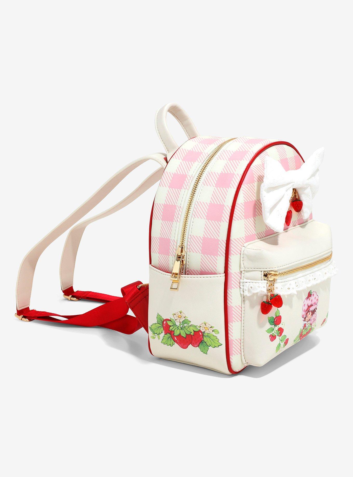 Strawberry Shortcake Gingham Bow Mini Backpack — BoxLunch Exclusive, , alternate