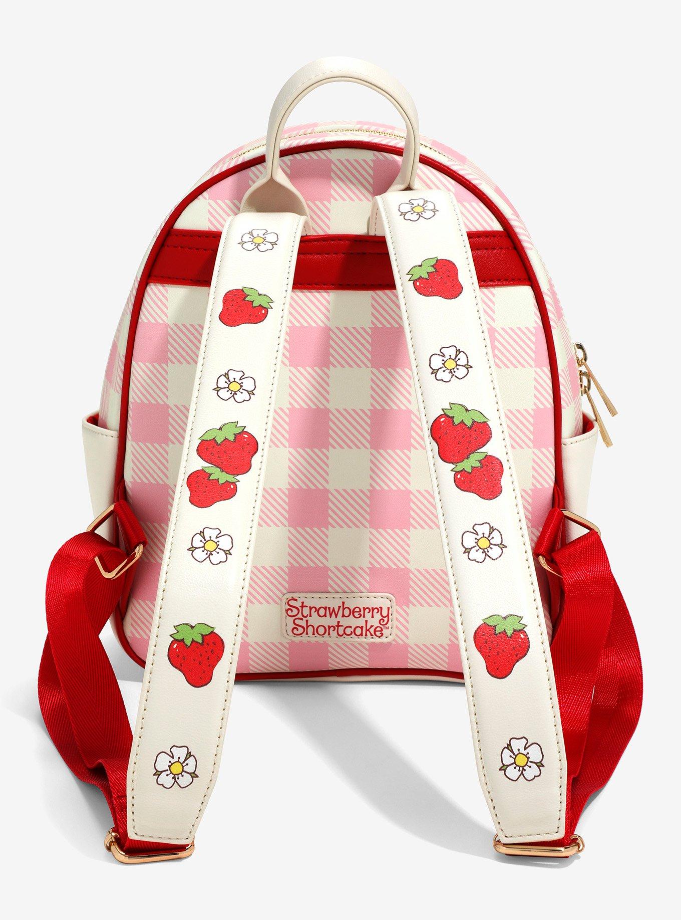 Strawberry Shortcake Gingham Bow Mini Backpack — BoxLunch Exclusive, , alternate
