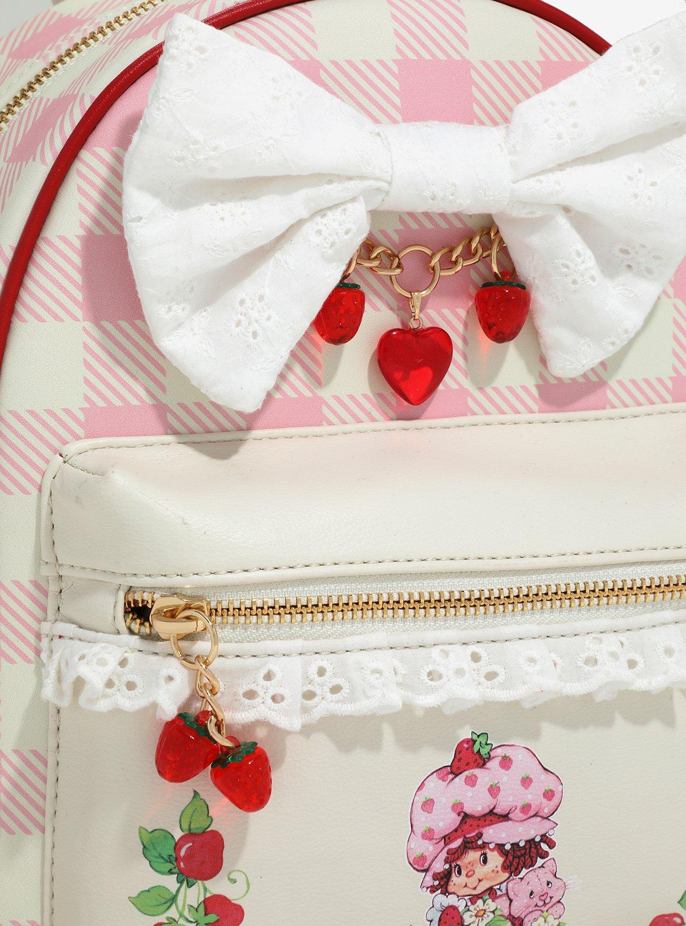 Strawberry Shortcake Gingham Bow Mini Backpack — BoxLunch Exclusive, , alternate