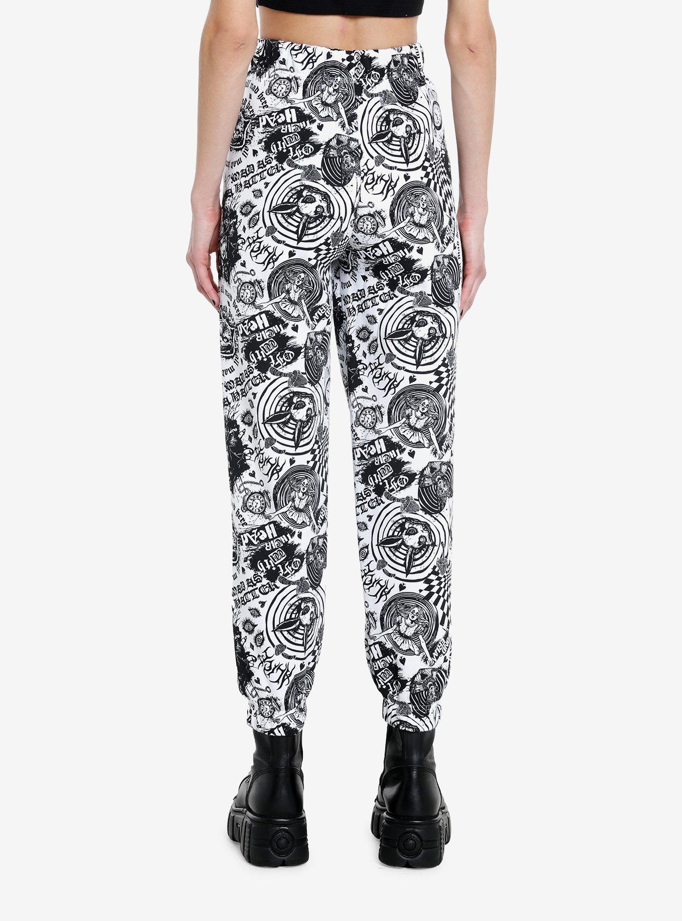 Social Collision Down The Rabbit Hole Girls Jogger Sweatpants, BLACK, alternate