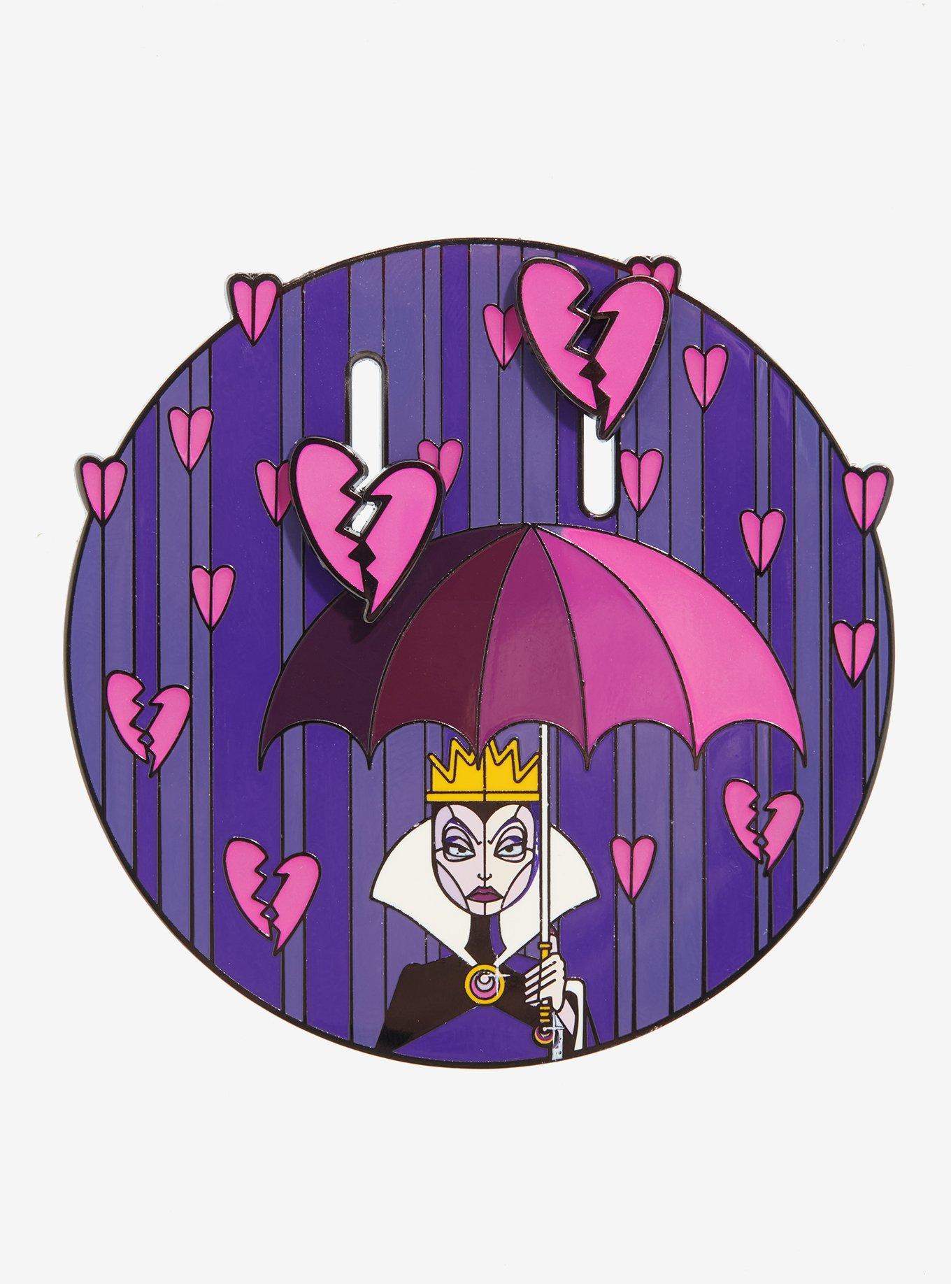 Loungefly Disney Snow White and the Seven Dwarfs Evil Queen Hearts Limited Edition Sliding Enamel Pin, , alternate