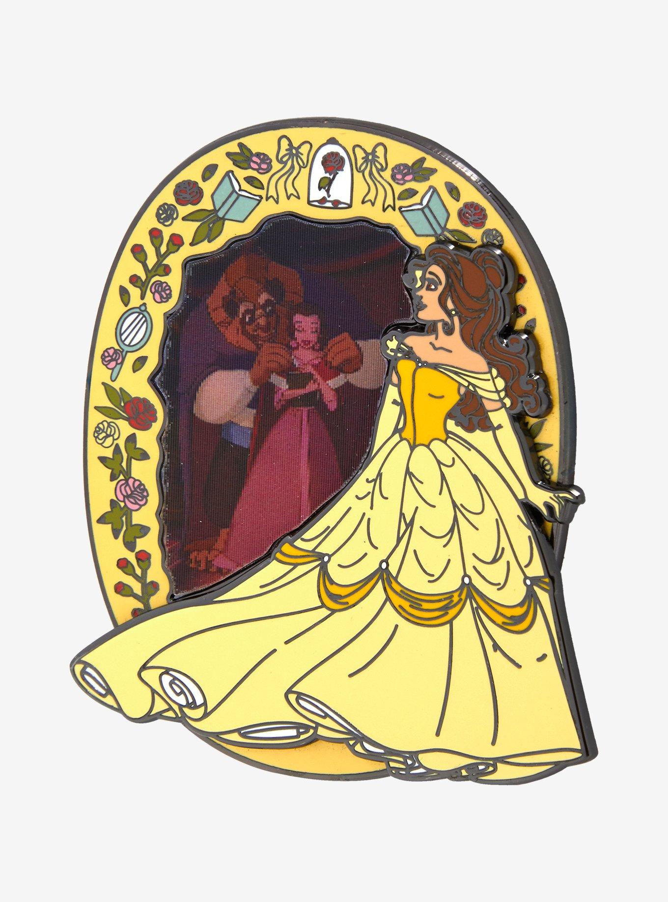 Loungefly Disney Beauty and the Beast Lenticular Limited Edition Enamel Pin, , alternate