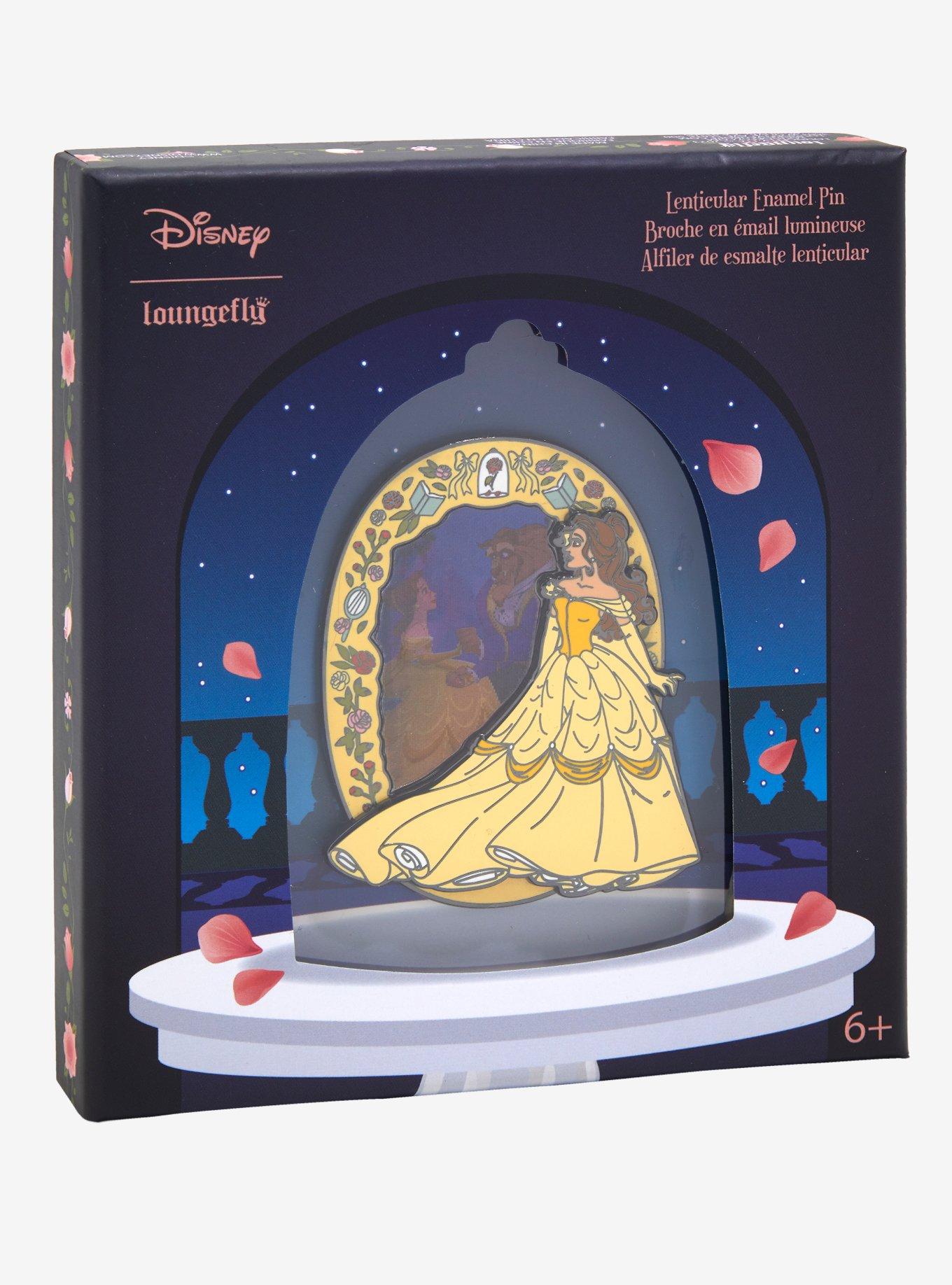 Loungefly Disney Beauty and the Beast Lenticular Limited Edition Enamel Pin, , alternate