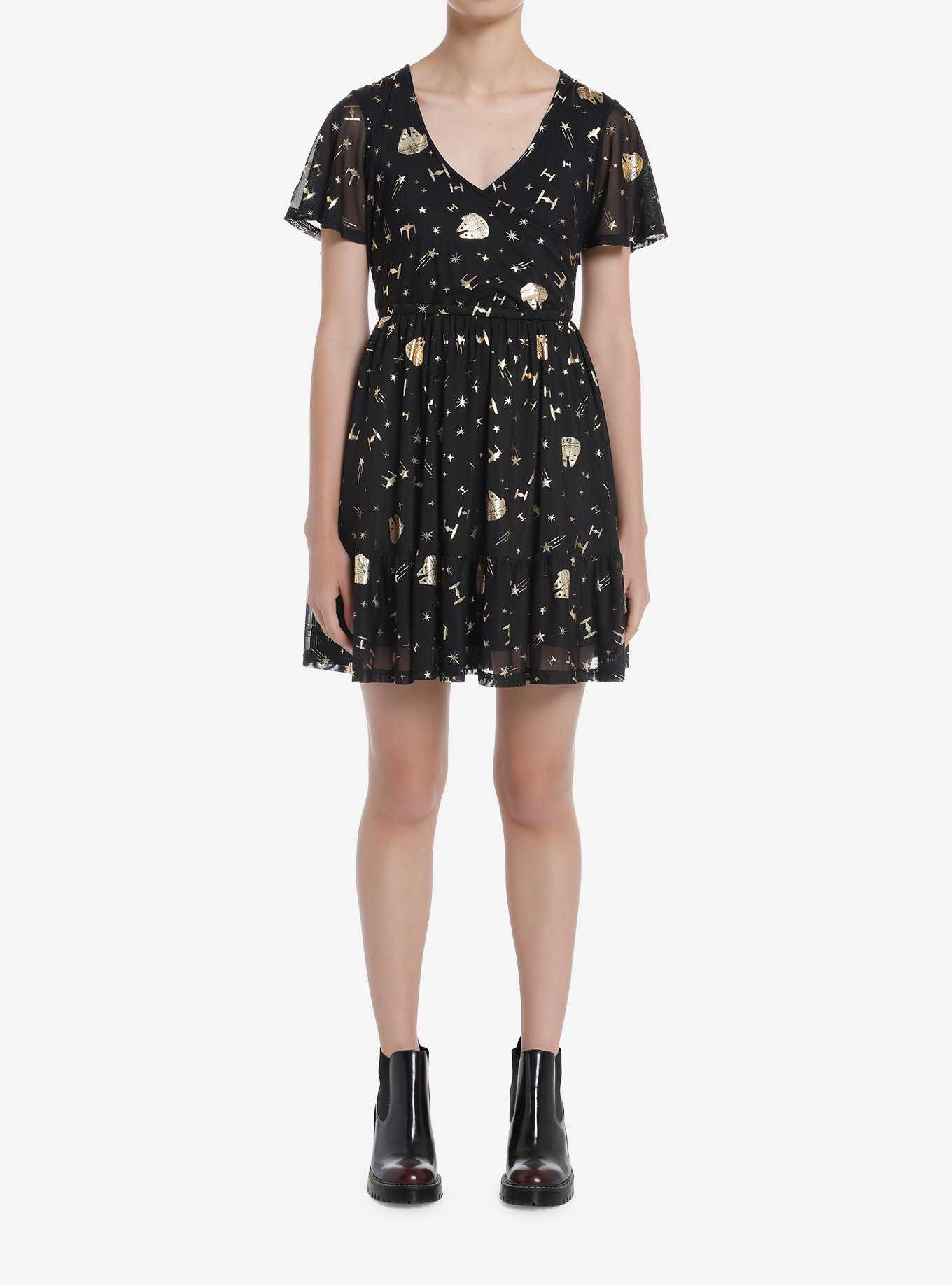 Star Wars Metallic Foil Flutter Dress, , hi-res