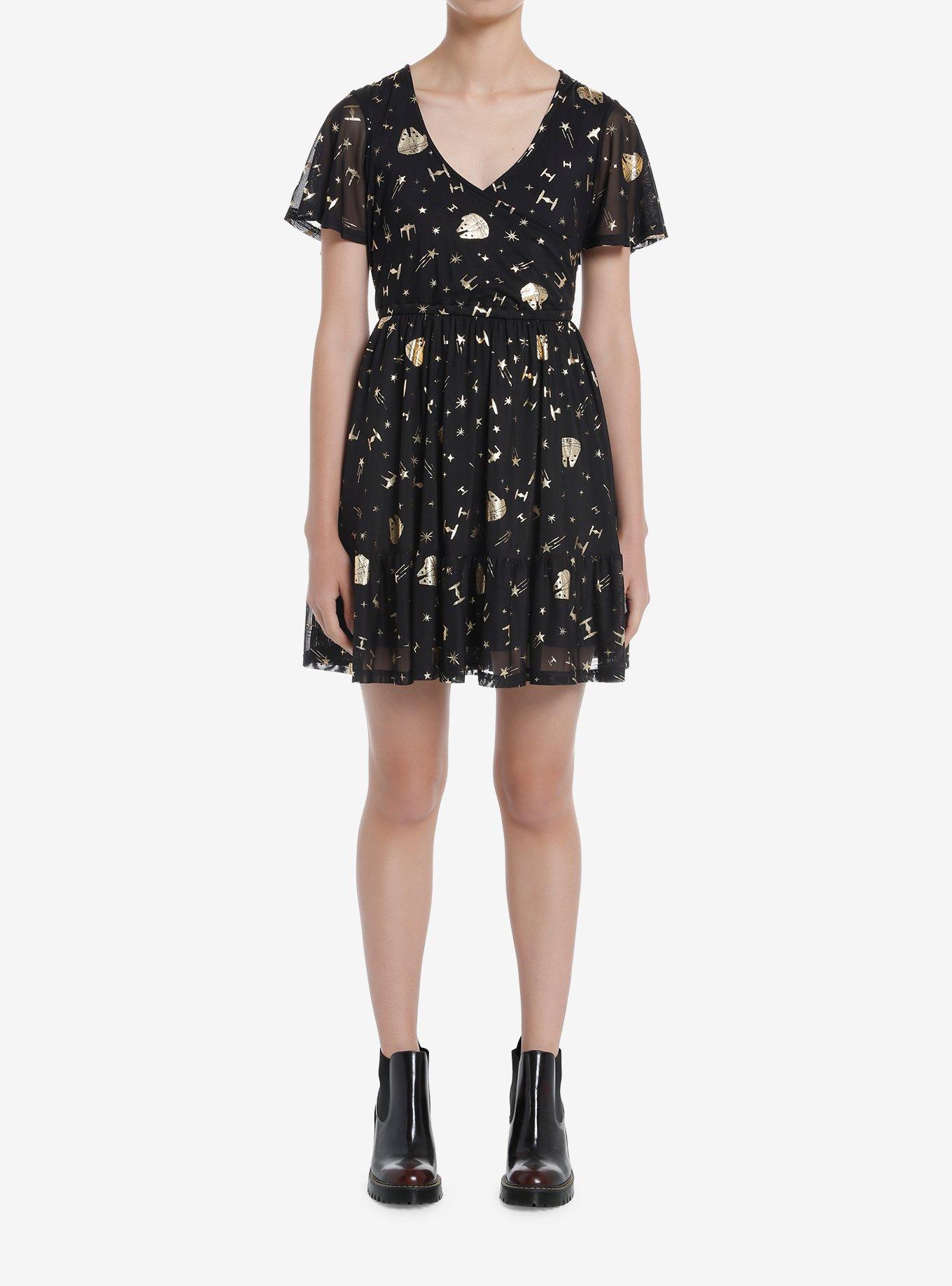 Star Wars Metallic Foil Flutter Dress, , hi-res