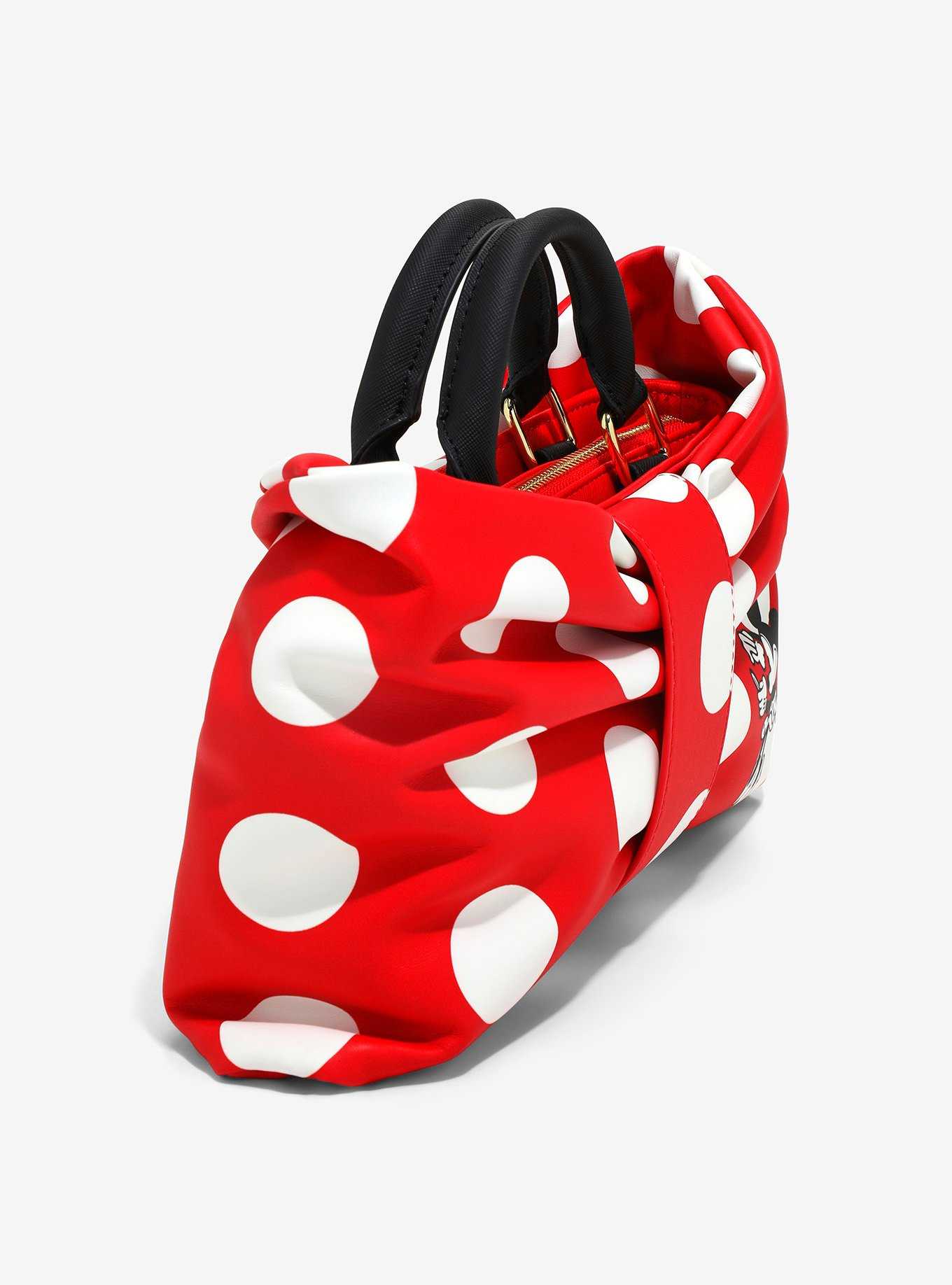 Loungefly Disney Minnie Mouse Polka Dot Bow Figural Crossbody Bag, , hi-res
