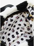 Loungefly Disney Minnie Mouse Black and White Polka Dot Sherpa Tote Bag, , alternate