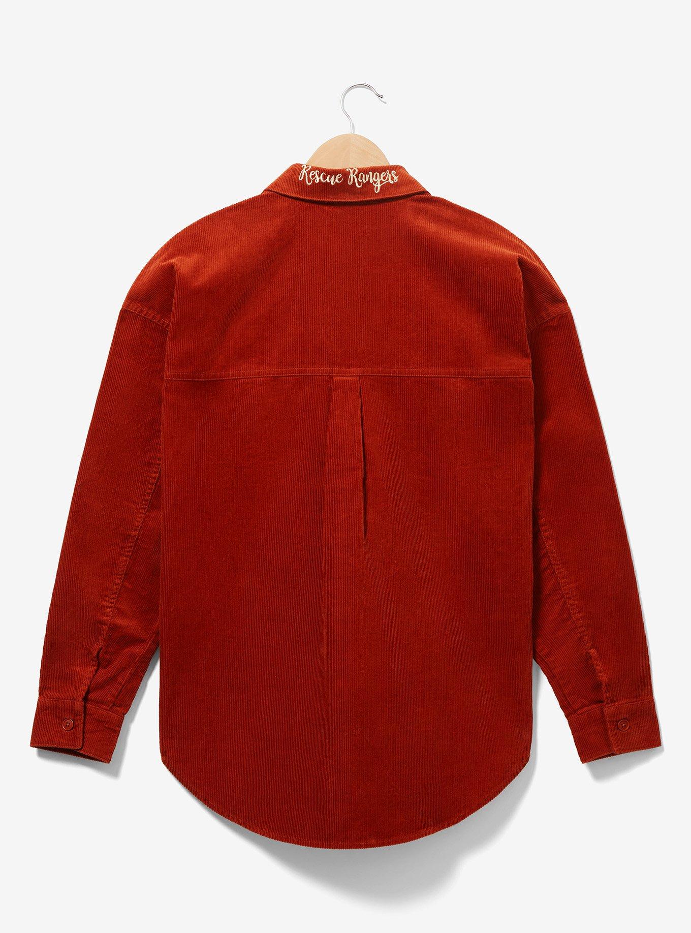 Disney Chip & Dale Fall Foliage Corduroy Women's Button-Up Top - BoxLunch Exclusive