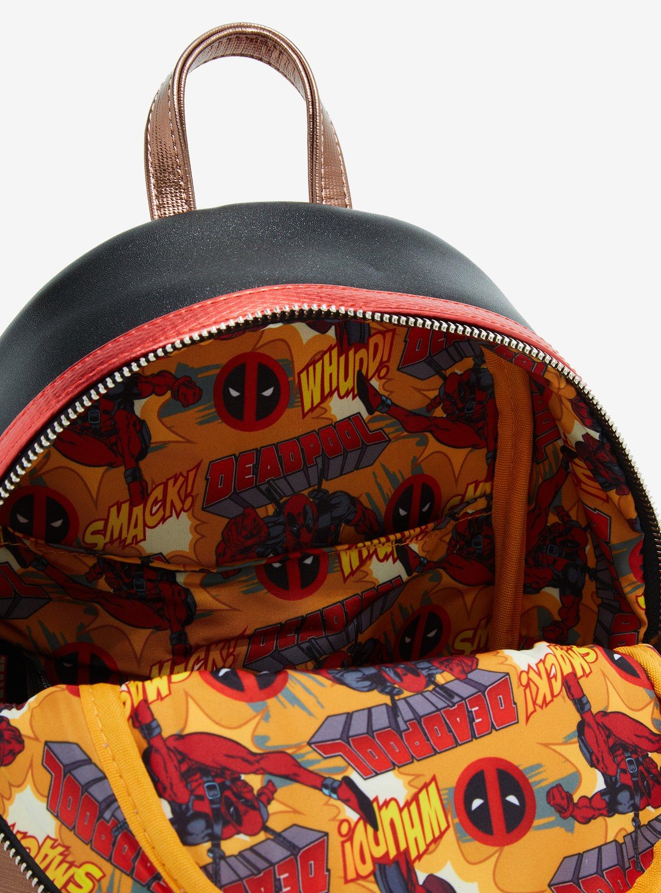 Loungefly Marvel Deadpool Mask Metallic Mini Backpack, , alternate