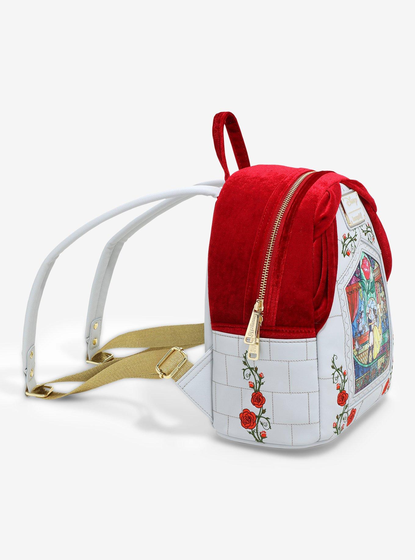 Loungefly Disney Beauty and the Beast Stained Glass Portrait Mini Backpack - BoxLunch Exclusive, , alternate