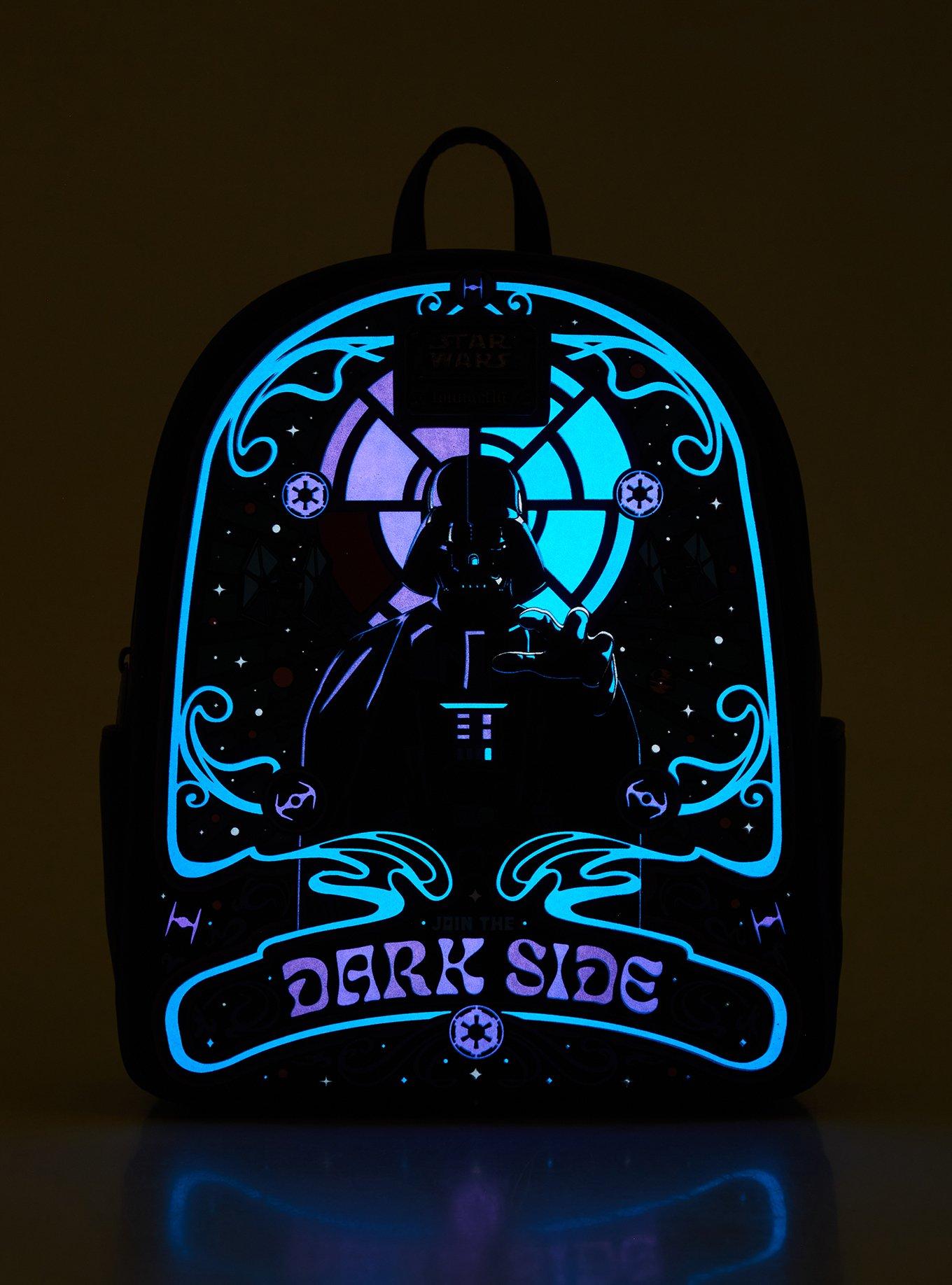 Loungefly Star Wars Darth Vader Colorful Dark Side Portrait Glow-in-the-Dark Mini Backpack - BoxLunch Exclusive, , alternate