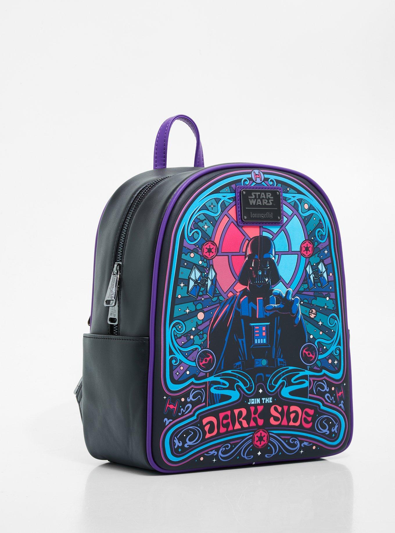 Loungefly Star Wars Darth Vader Colorful Dark Side Portrait Glow-in-the-Dark Mini Backpack - BoxLunch Exclusive