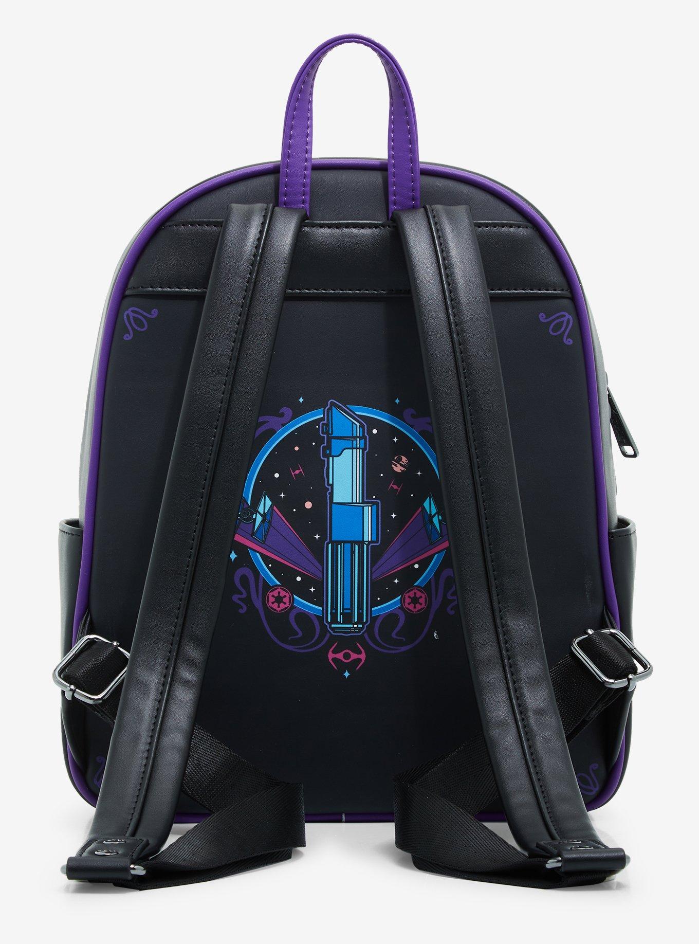 Loungefly Star Wars Darth Vader Colorful Dark Side Portrait Glow-in-the-Dark Mini Backpack - BoxLunch Exclusive, , alternate