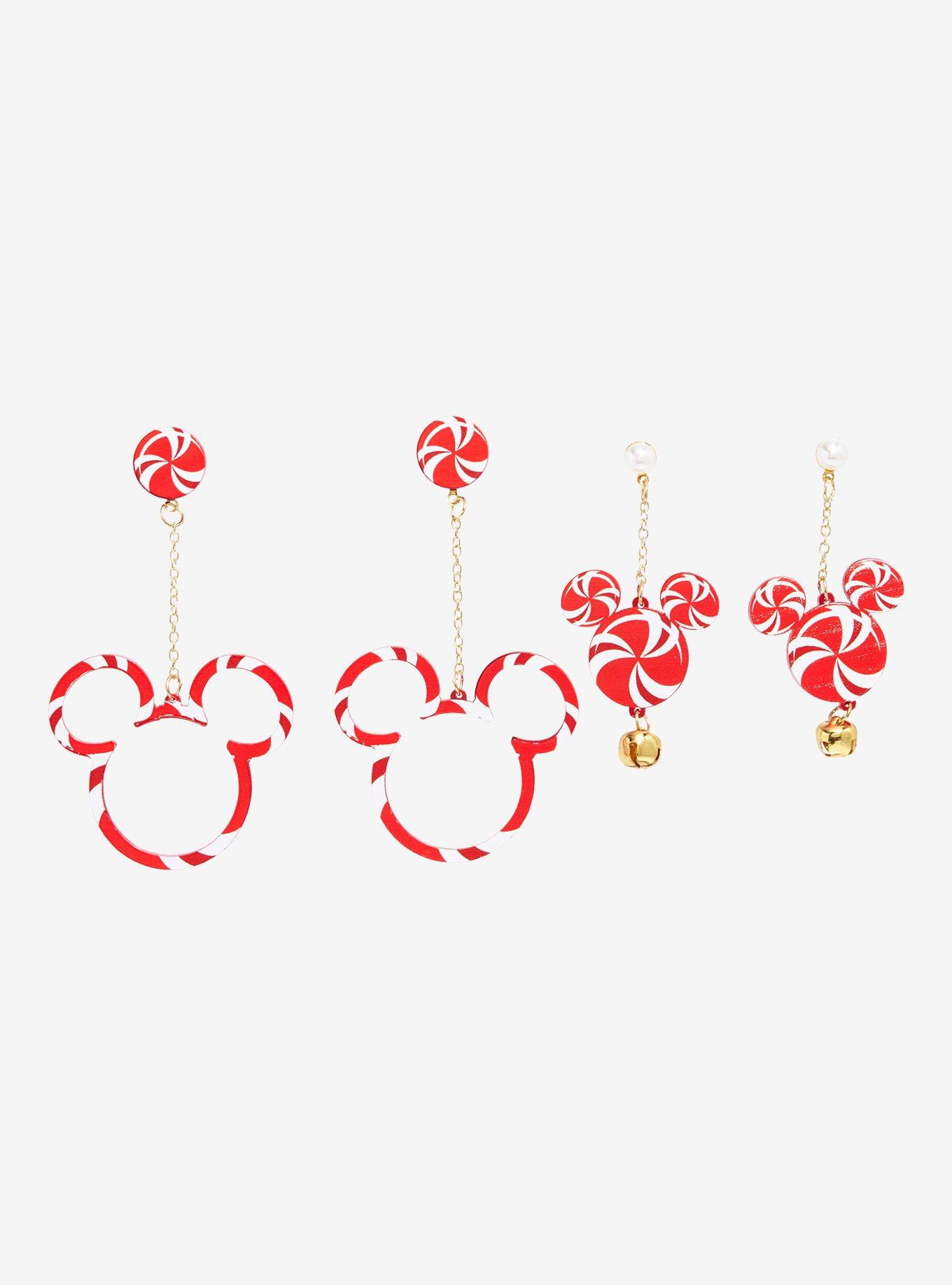 Disney Mickey Mouse Candy Cane Earring Set - BoxLunch Exclusive, , alternate