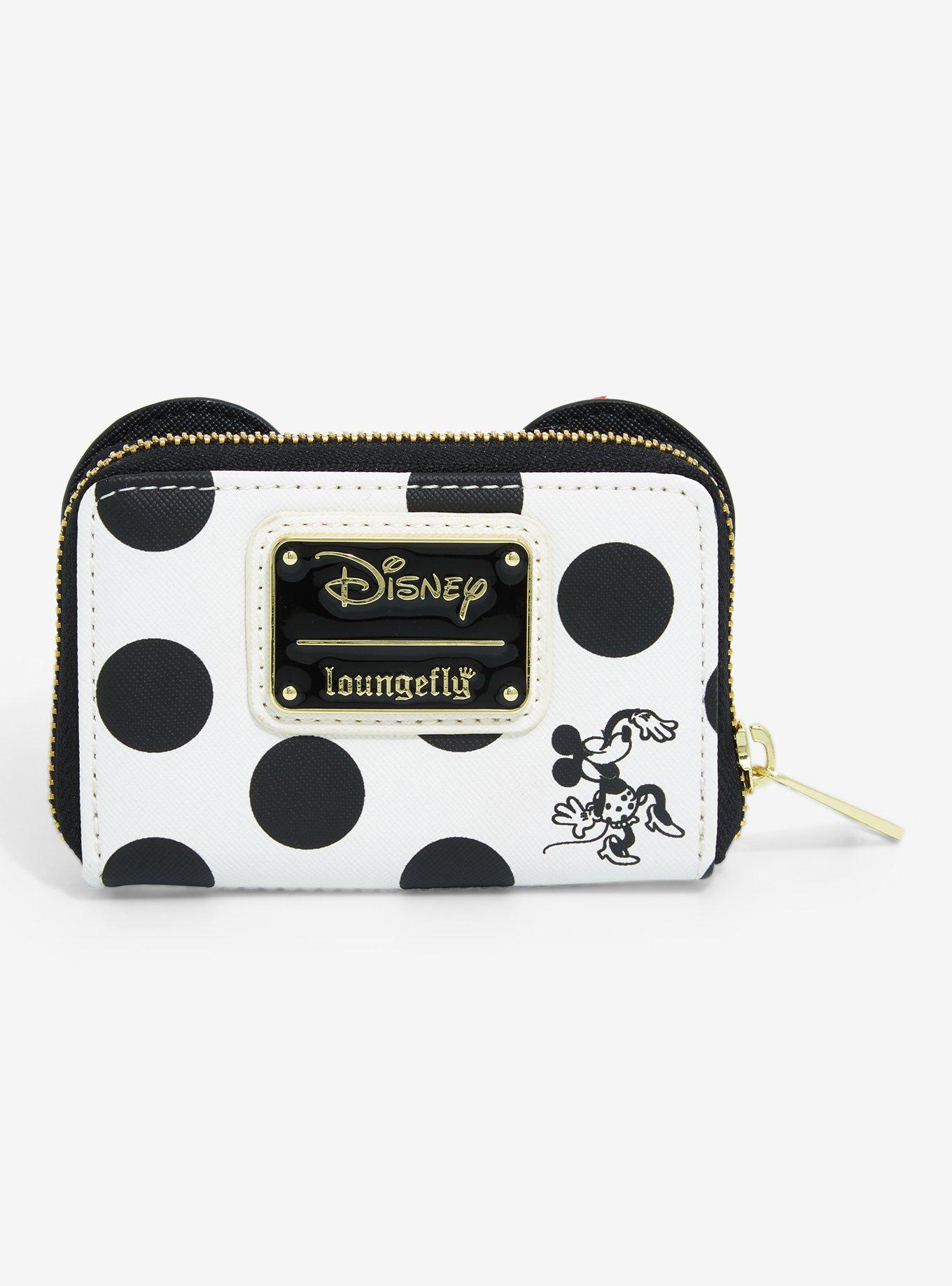 Loungefly Disney Minnie Mouse Black and Red Polka Dot Wallet, , alternate