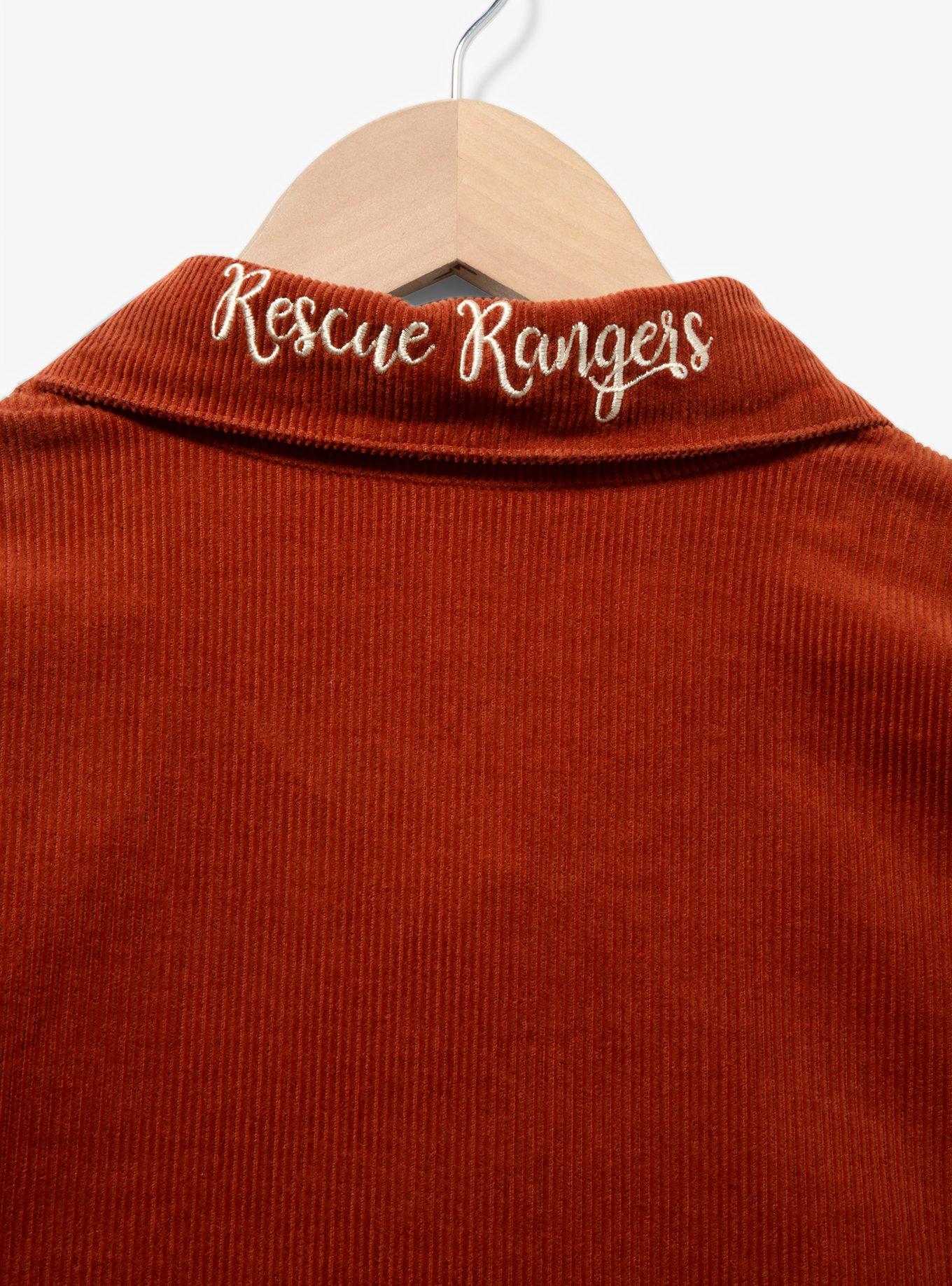 Disney Chip & Dale Fall Foliage Corduroy Women's Plus Size Button-Up Top - BoxLunch Exclusive, BROWN, alternate