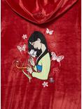 Disney Mulan Red Velour Women's Plus Size Zippered Hoodie - BoxLunch Exclusive, RED, alternate