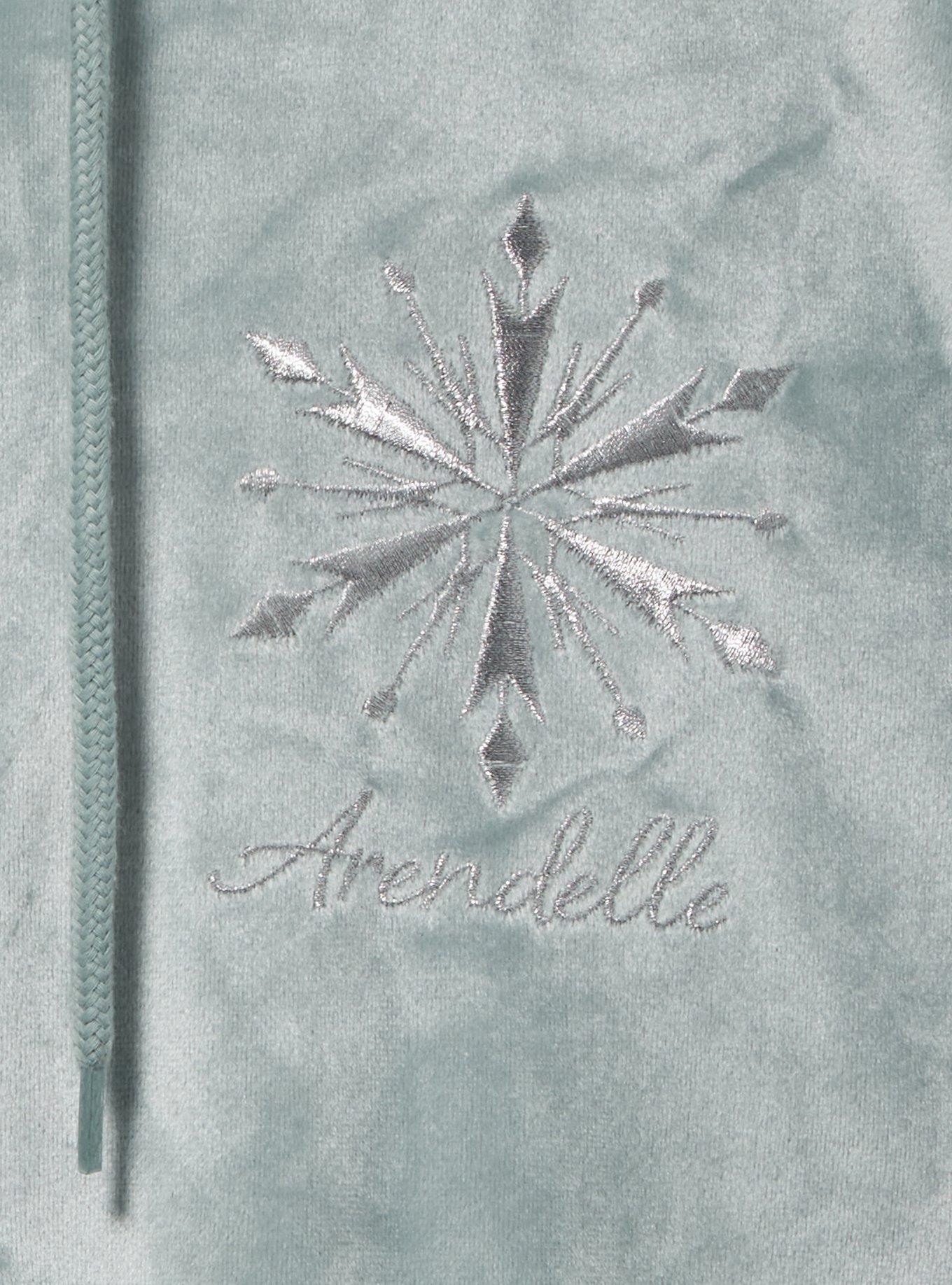 Disney Frozen Elsa Portrait Women's Plus Size Zippered Hoodie - BoxLunch Exclusive, LIGHT BLUE, alternate