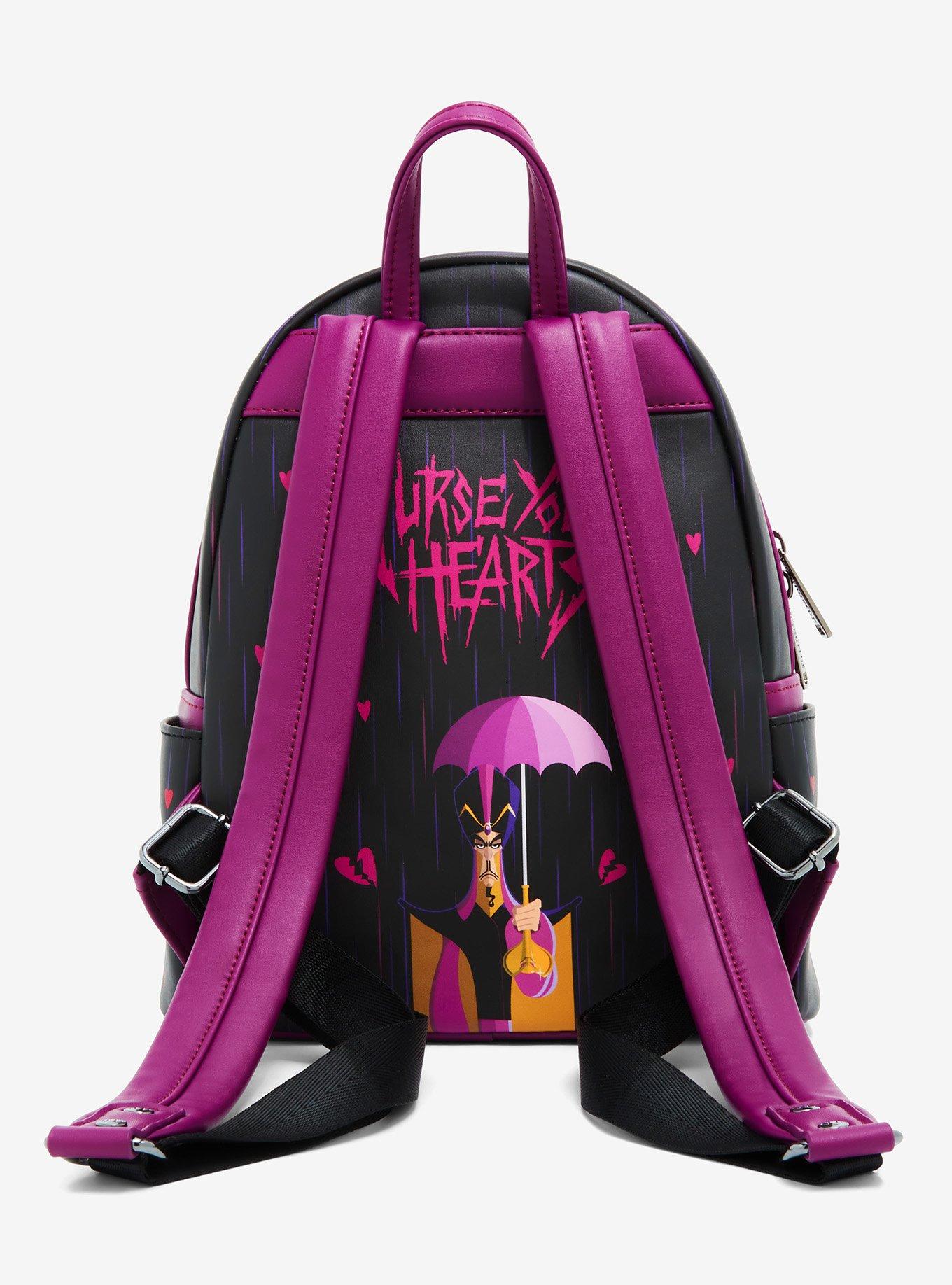 Loungefly Disney Villains Evil Queen and Ursula Curse Your Hearts Umbrella Mini Backpack, , alternate