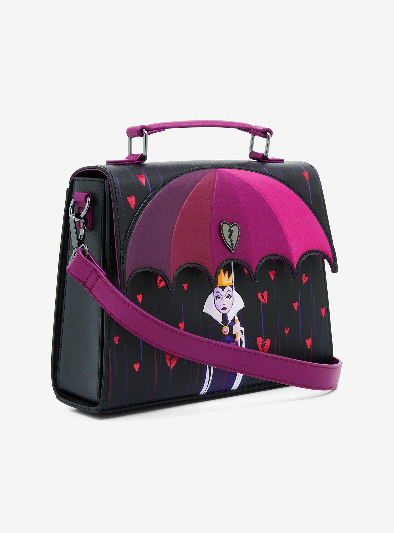 Loungefly Disney Villains Evil Queen and Ursula Curse Your Hearts Umbrella Crossbody Bag, , alternate