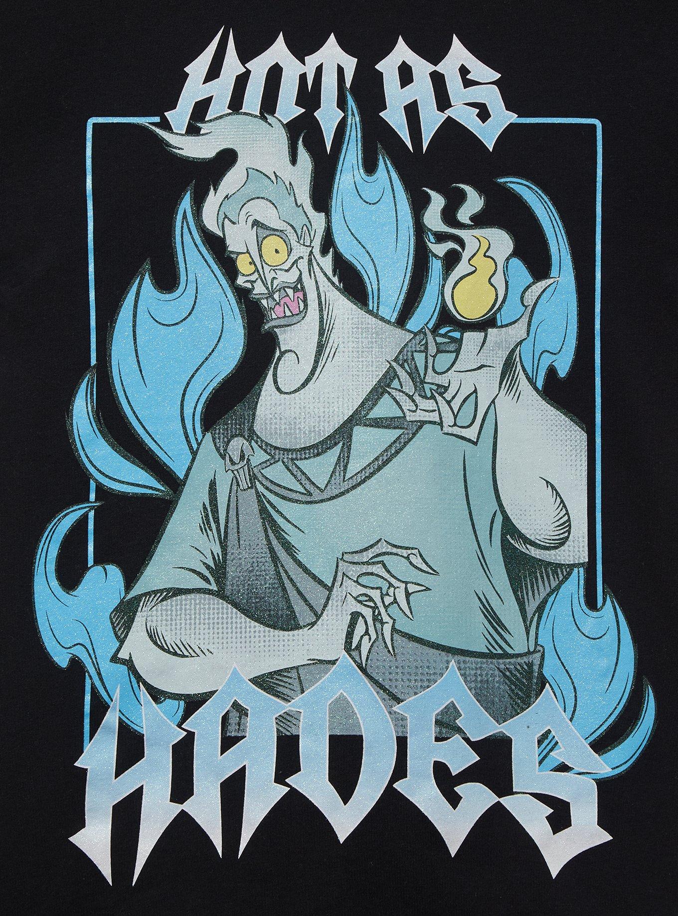 Disney Hercules Hades Glitter Portrait T-Shirt - BoxLunch Exclusive, BLACK, alternate