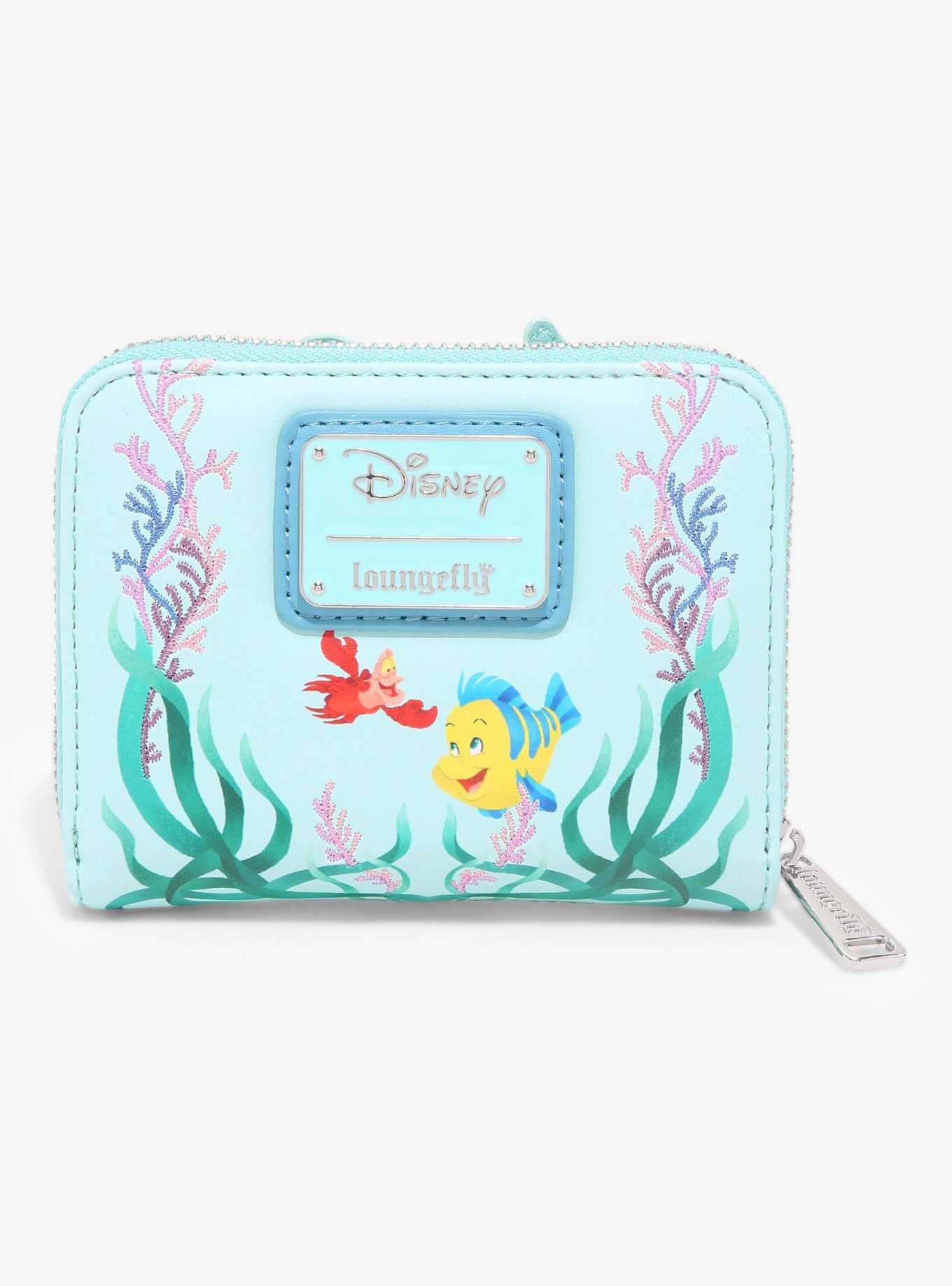 Loungefly Disney The Little Mermaid Glitter Portrait Small Zip Wallet - BoxLunch Exclusive, , hi-res