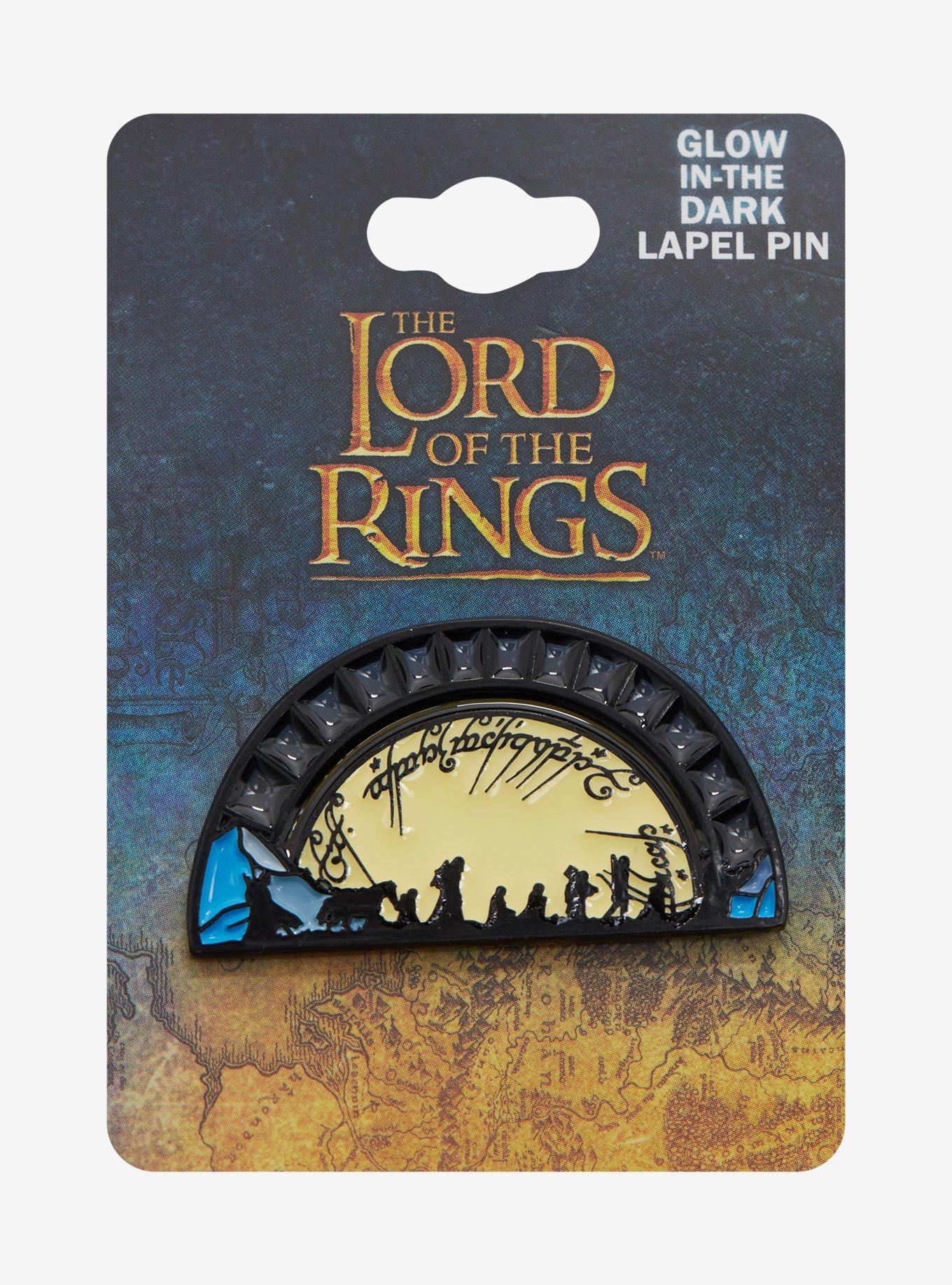 The Lord of the Rings Group Portrait Arch Glow-in-the-Dark Enamel Pin - BoxLunch Exclusive, , hi-res