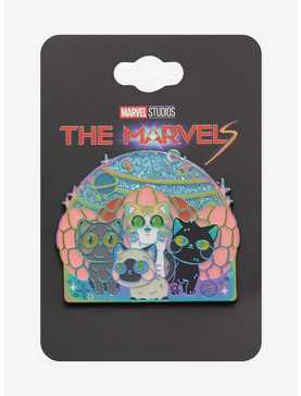 Marvel The Marvels Flerkittens Glitter Enamel Pin - BoxLunch Exclusive, , hi-res