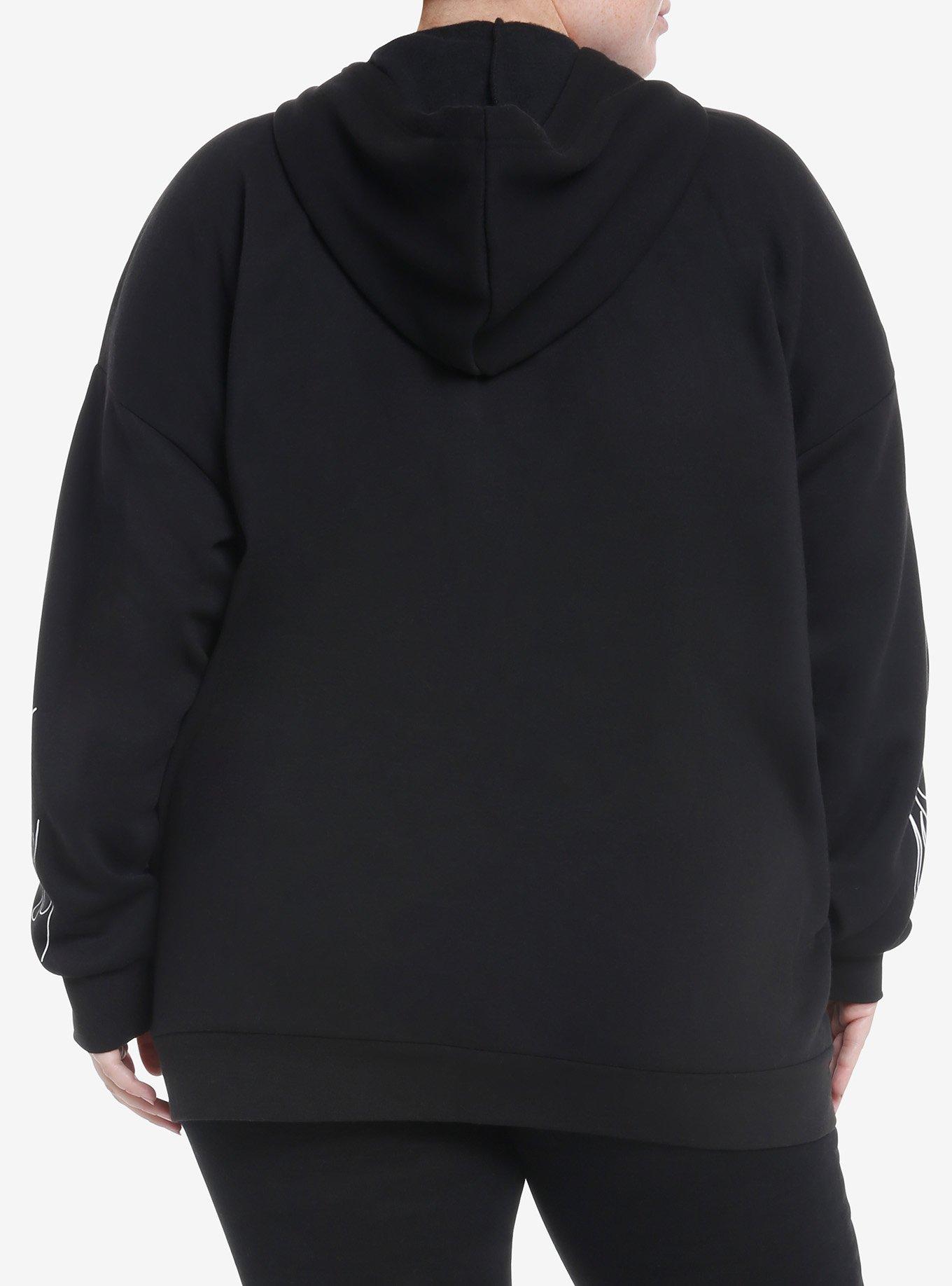 Kuromi Flames Metal Girls Hoodie Plus Size, MULTI, alternate