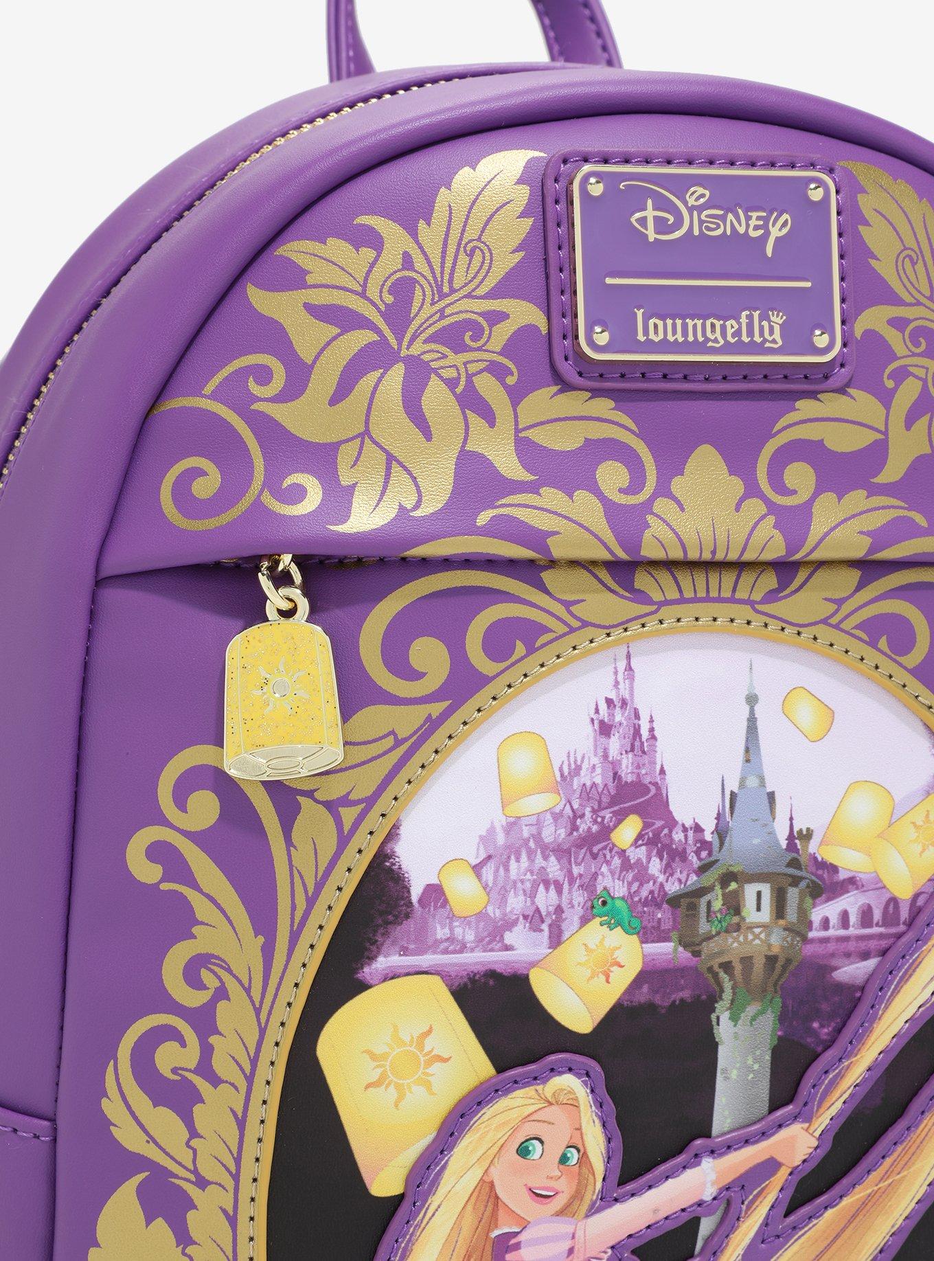 Loungefly Disney Tangled Rapunzel Purple and Gold Lantern Mini Backpack - BoxLunch Exclusive, , alternate