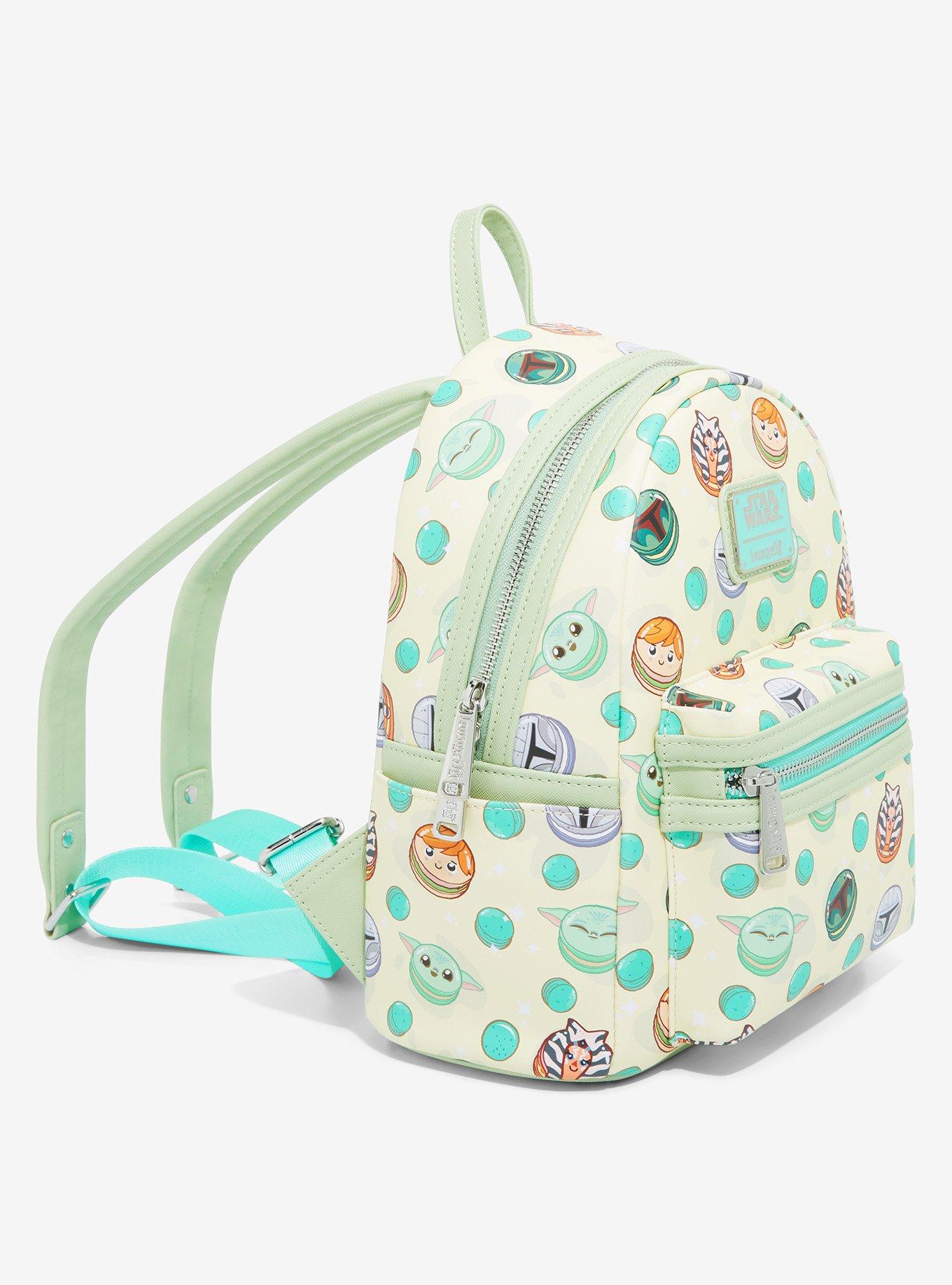 Loungefly Star Wars Macaron Characters Allover Print Mini Backpack - BoxLunch Exclusive, , alternate