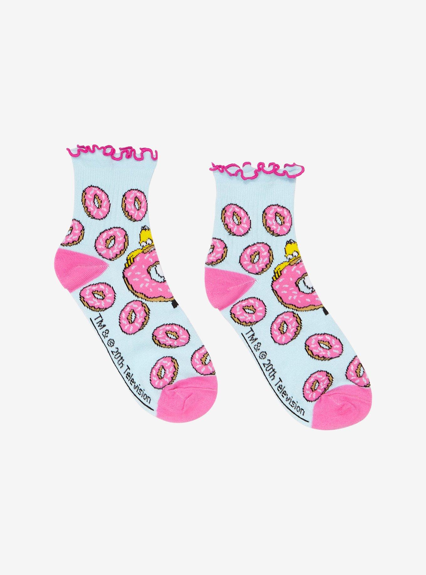 The Simpsons Homer Donut Ankle Socks, , alternate