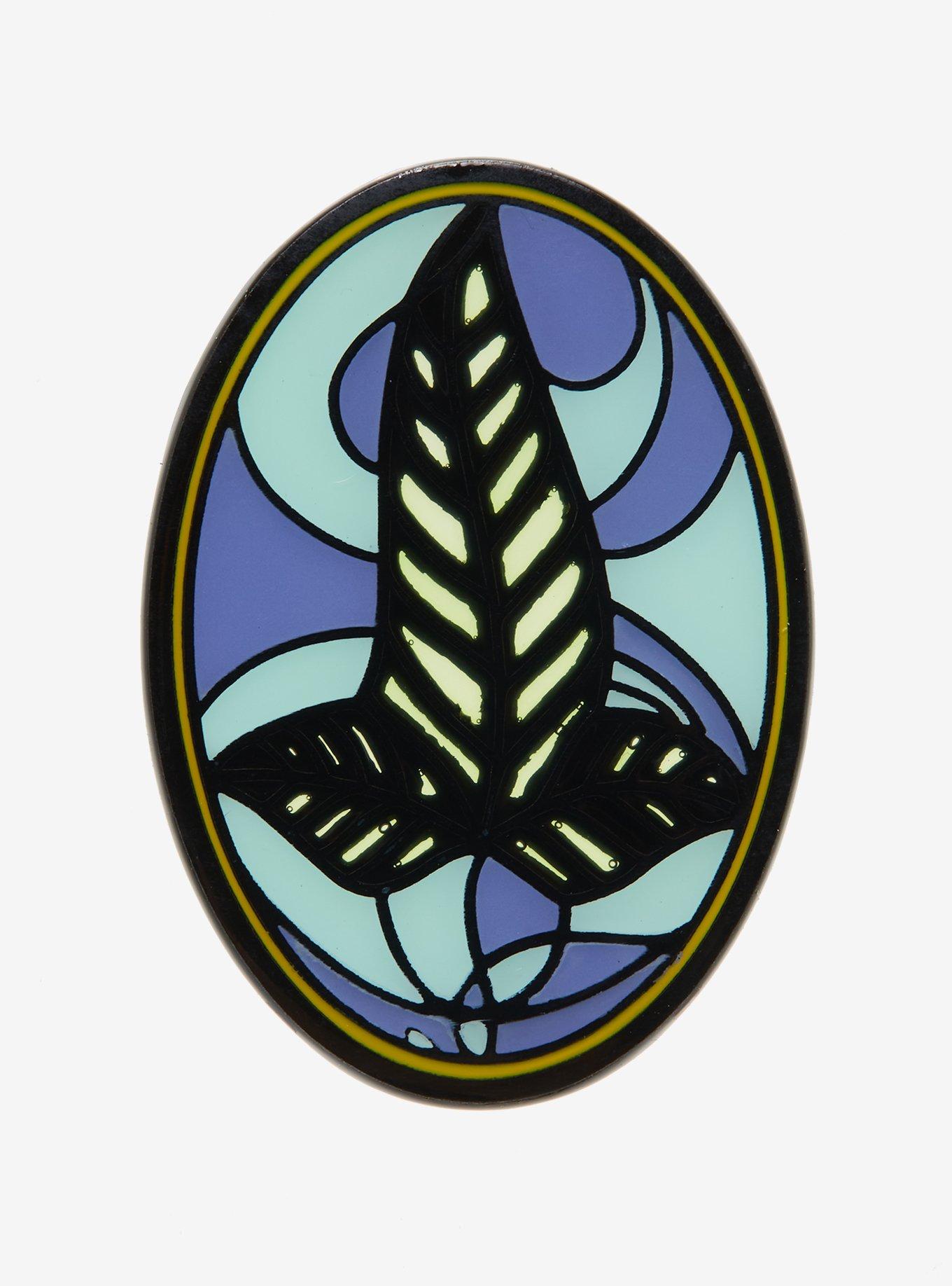 The Lord of the Rings Leaf of Lorien Stained Glass Enamel Pin - BoxLunch Exclusive , , hi-res