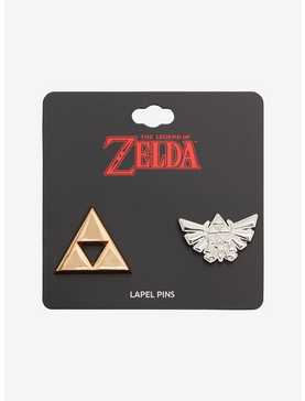 Nintendo The Legend of Zelda Triforce & Royal Crest Enamel Pin Set - BoxLunch Exclusive, , hi-res