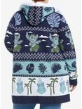 Disney Stitch Fair Isle Sherpa Girls Open Cardigan Plus Size, MULTI, alternate