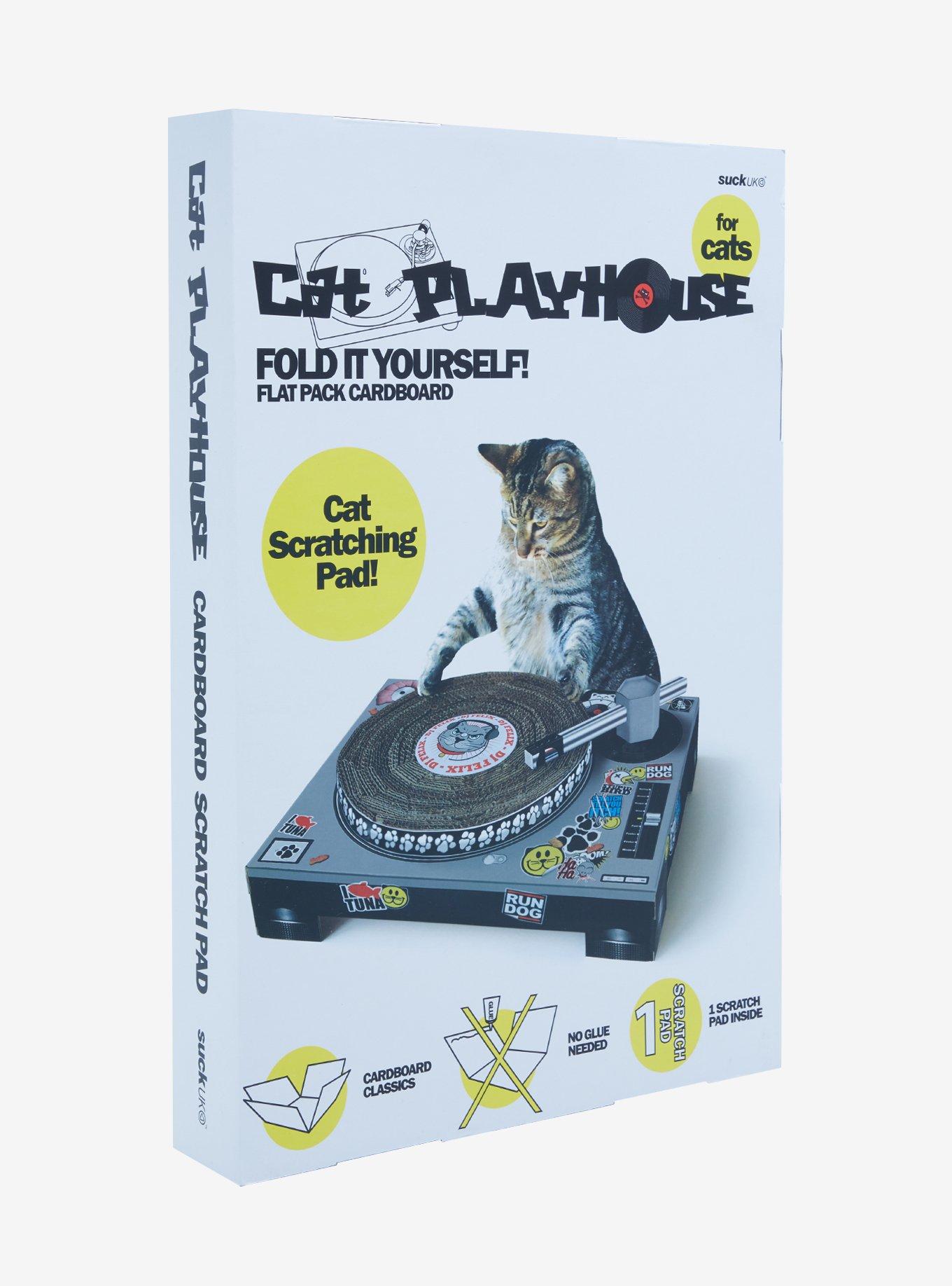 Cat Playhouse Cardboard Turntable Cat Scratching Pad, , alternate