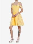 Her Universe Disney Beauty And The Beast Belle Cold Shoulder Dress, BANANA YELLOW, alternate