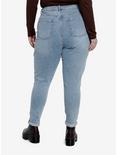 Her Universe Disney Beauty And The Beast Character Mom Jeans Plus Size, LIGHT WASH, alternate