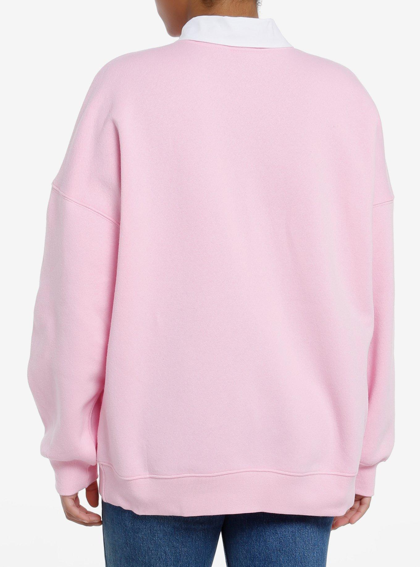 Super Mario Princess Peach Collared Girls Sweatshirt, PURPLE, alternate