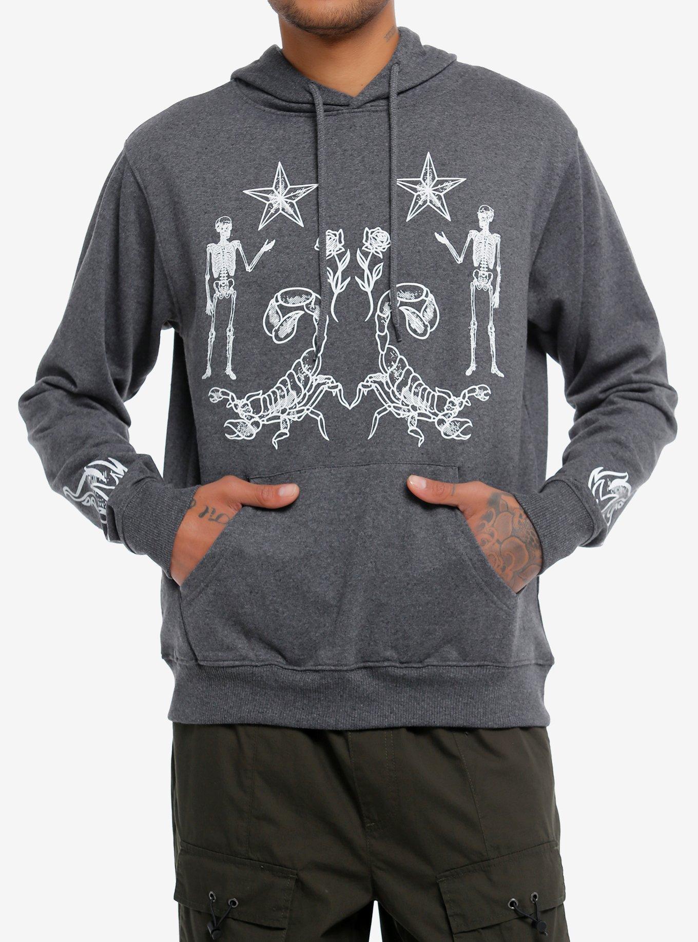 Scorpion Skulls Stars Hoodie, , alternate