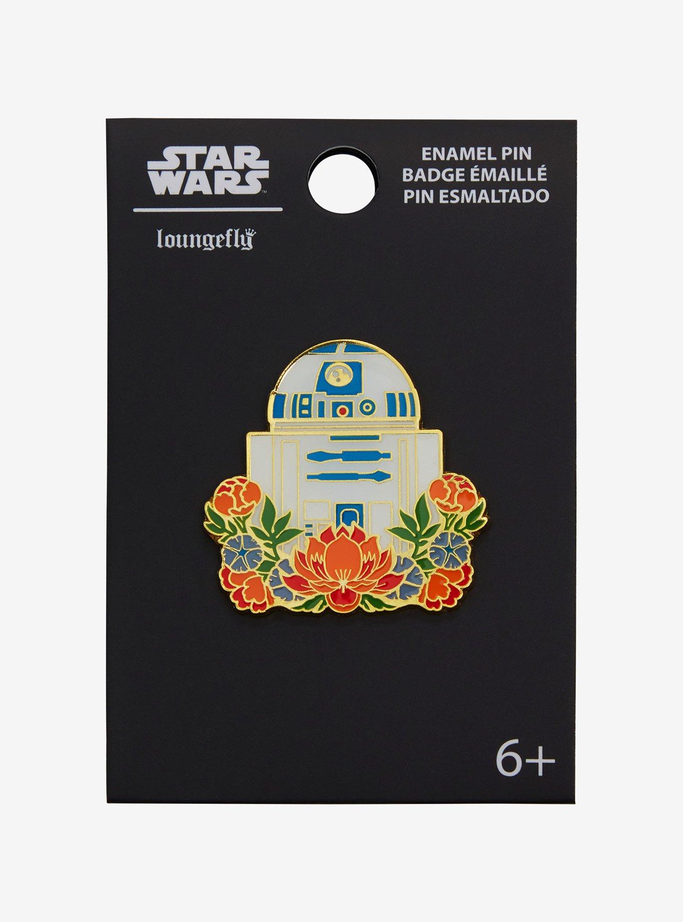 Loungefly Star Wars R2-D2 Floral Enamel Pin - BoxLunch Exclusive, , alternate