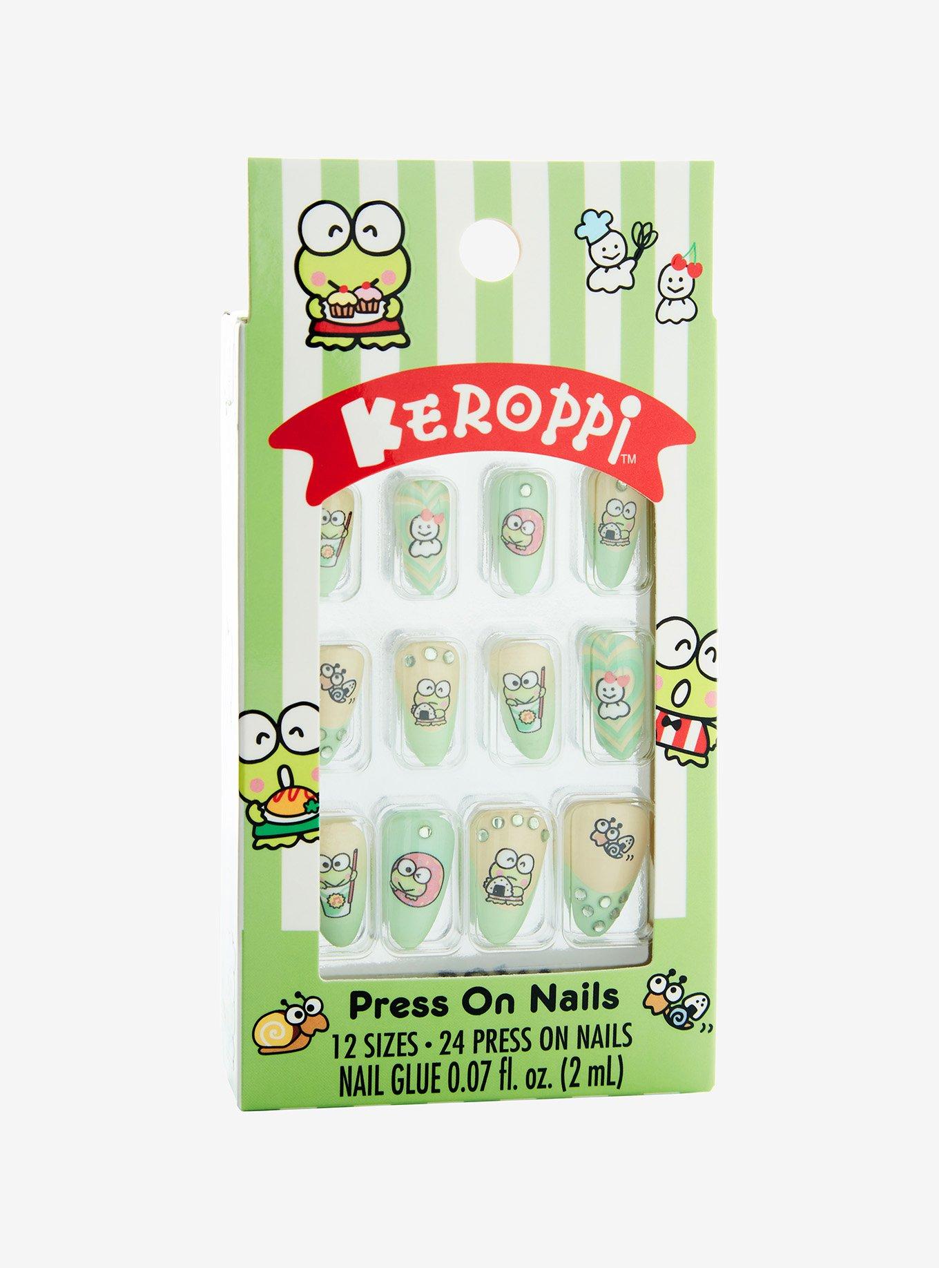 Keroppi French Tip Faux Nail Set, , alternate