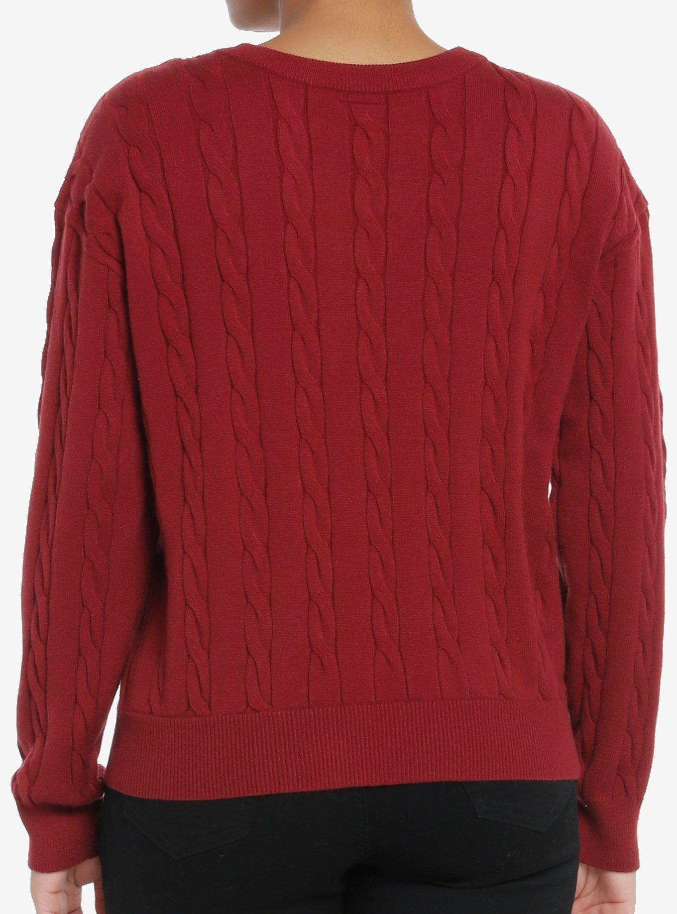 Her Universe Marvel Scarlet Witch Knit Sweater Her Universe Exclusive, DRIED CRANBERRY BURGUNDY, alternate