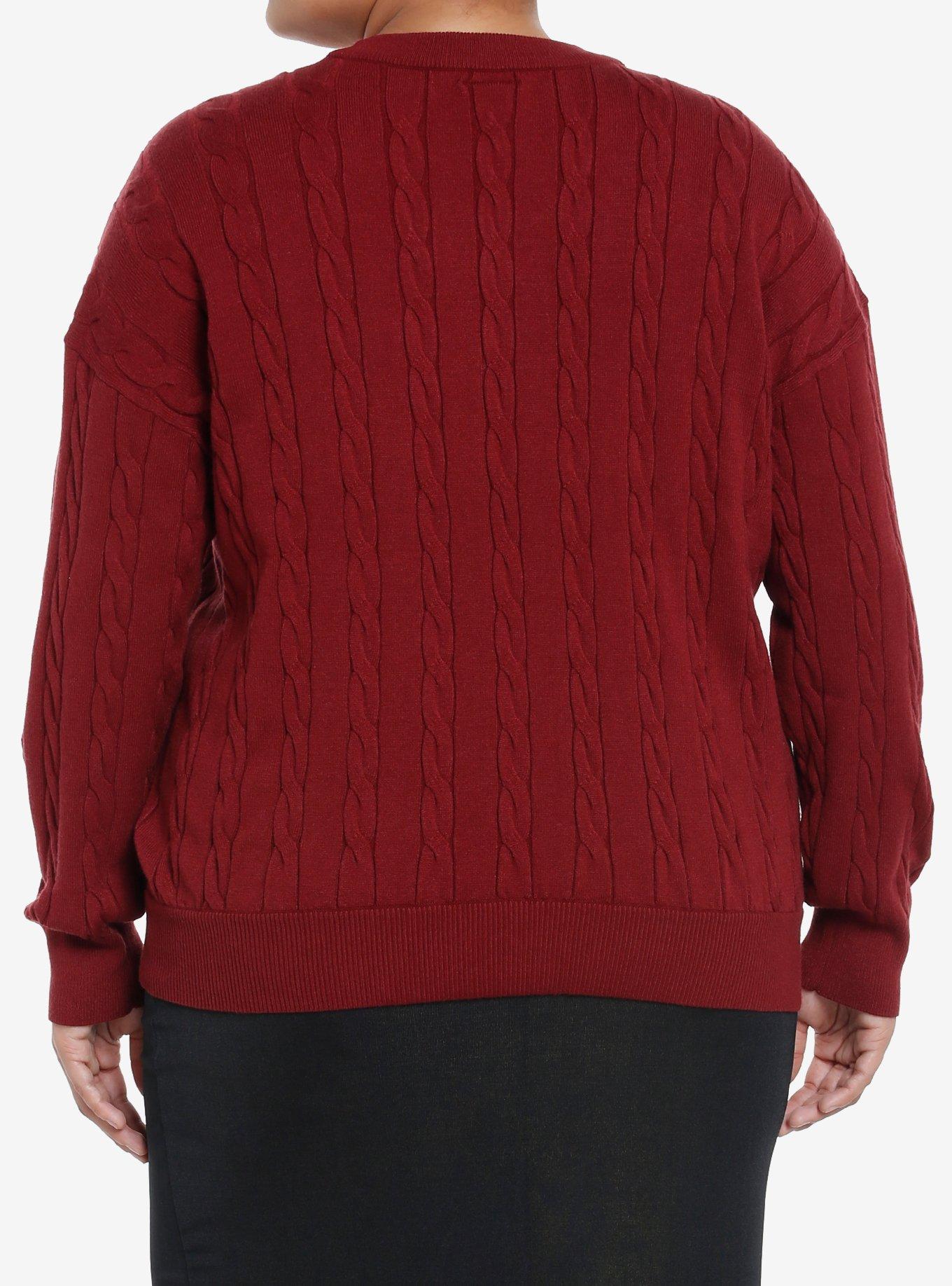 Her Universe Marvel Scarlet Witch Knit Sweater Plus Size Her Universe Exclusive, DRIED CRANBERRY BURGUNDY, alternate