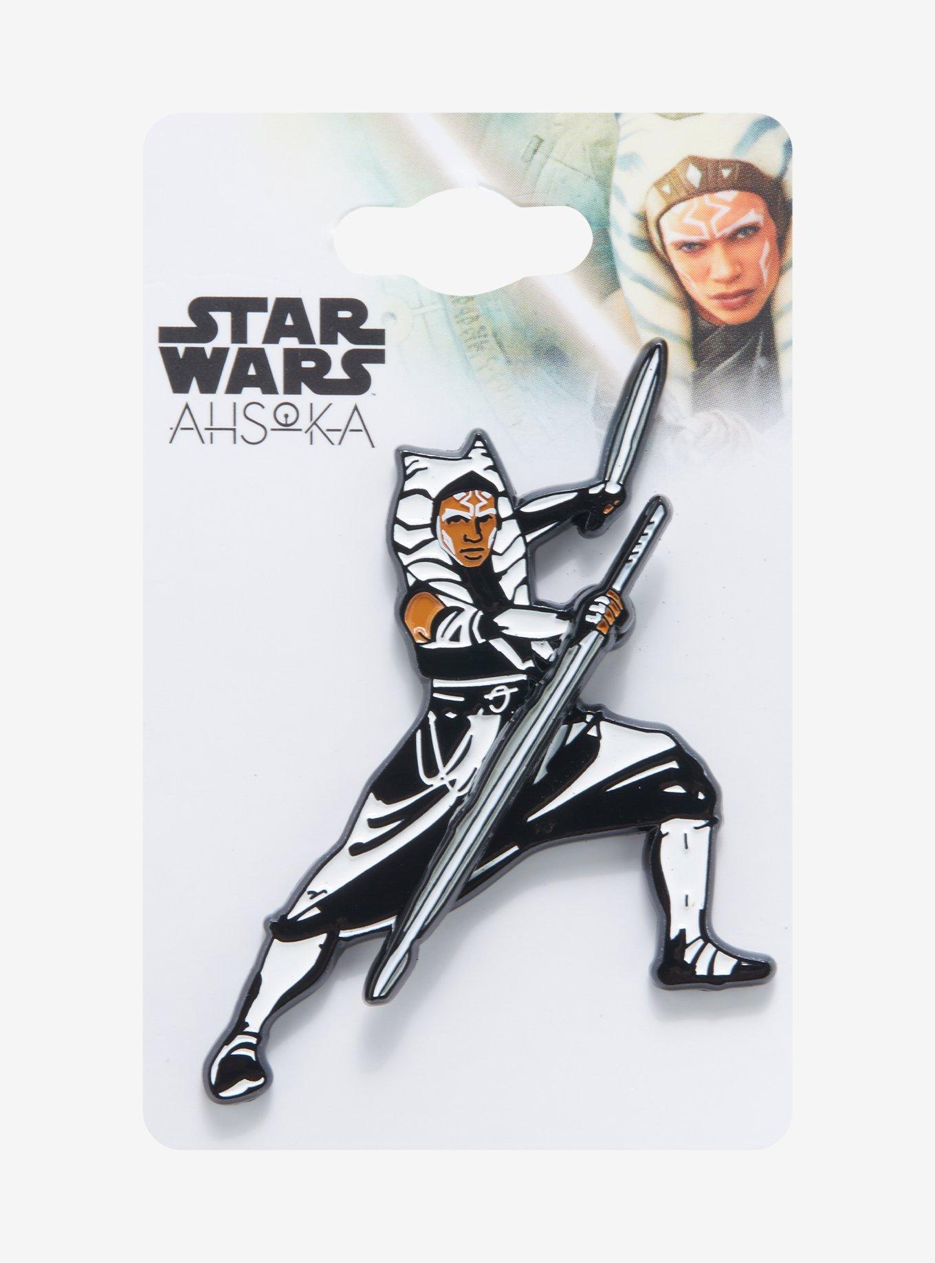 Star Wars Ahsoka Spinning Lightsaber Enamel Pin, , alternate