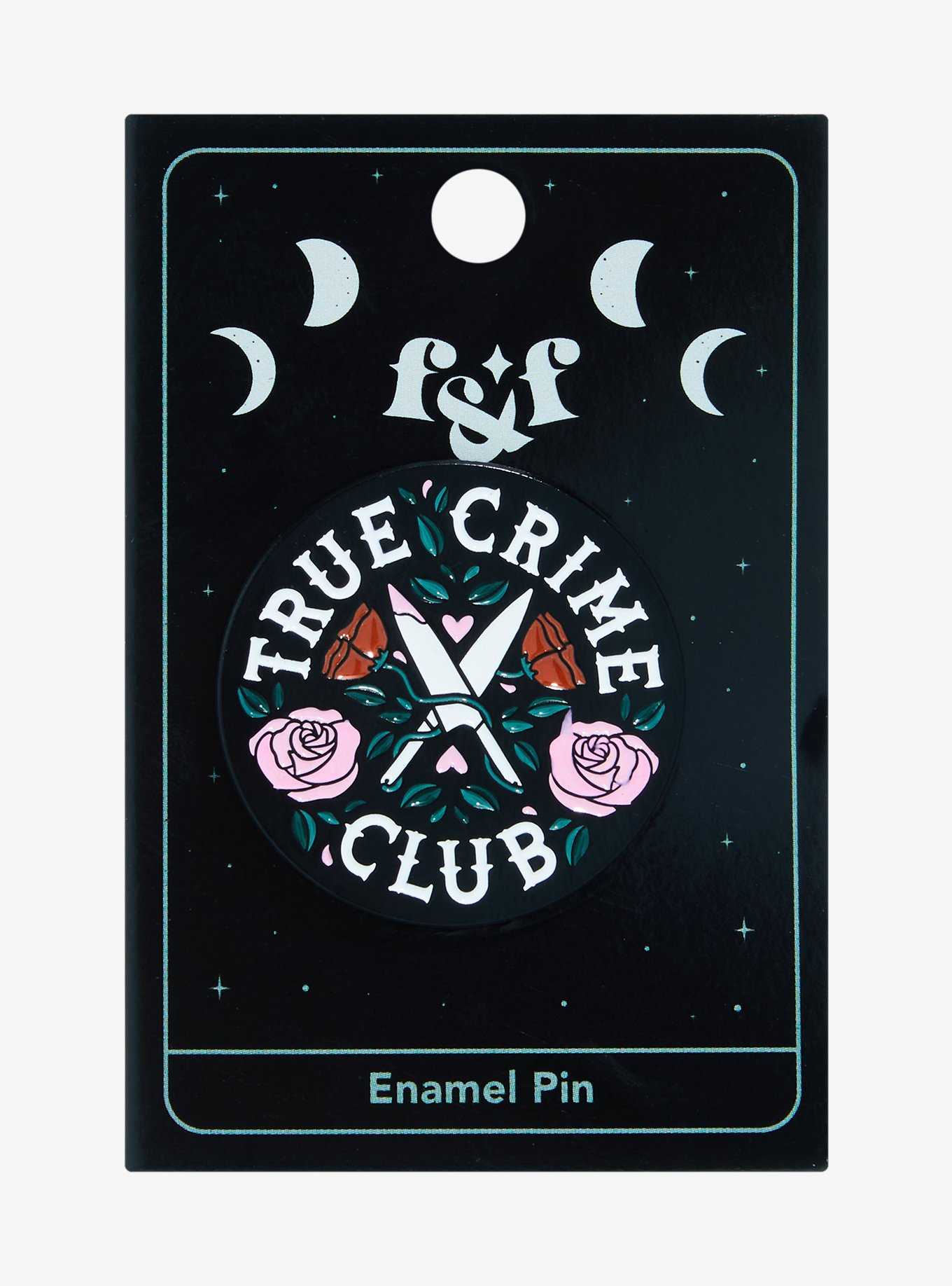 True Crime Club Enamel Pin By F&F, , hi-res